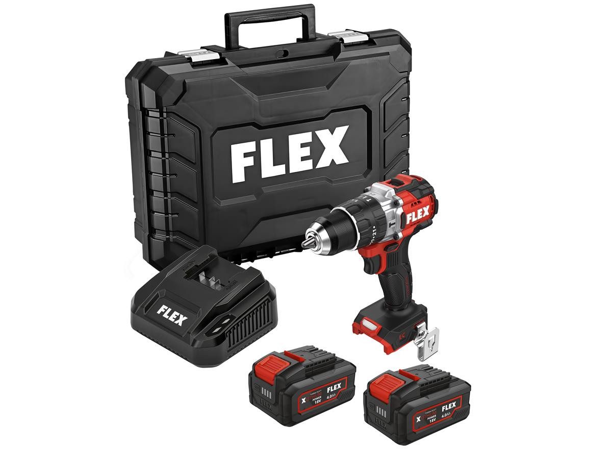 Flex Akku-Bohrschrauber PD 2G 18-EC MD/4.0 Set, max. 2300 U/min, (Set Version), Mit abschaltbarer Anti-Kickback Funktion