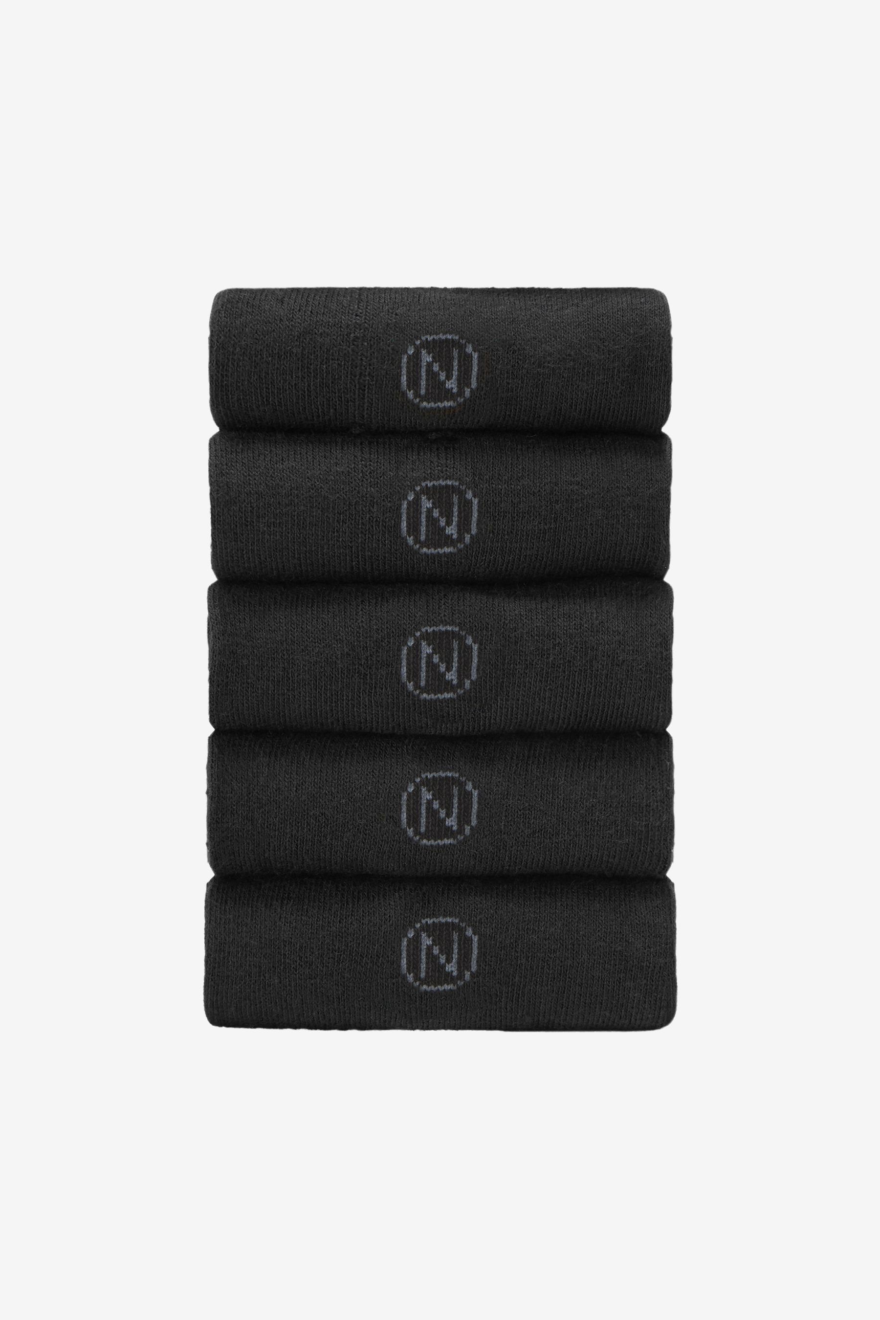 Next Kurzsocken 5er-Pack Socken mit Sohle Black gepolsterter (5-Paar)