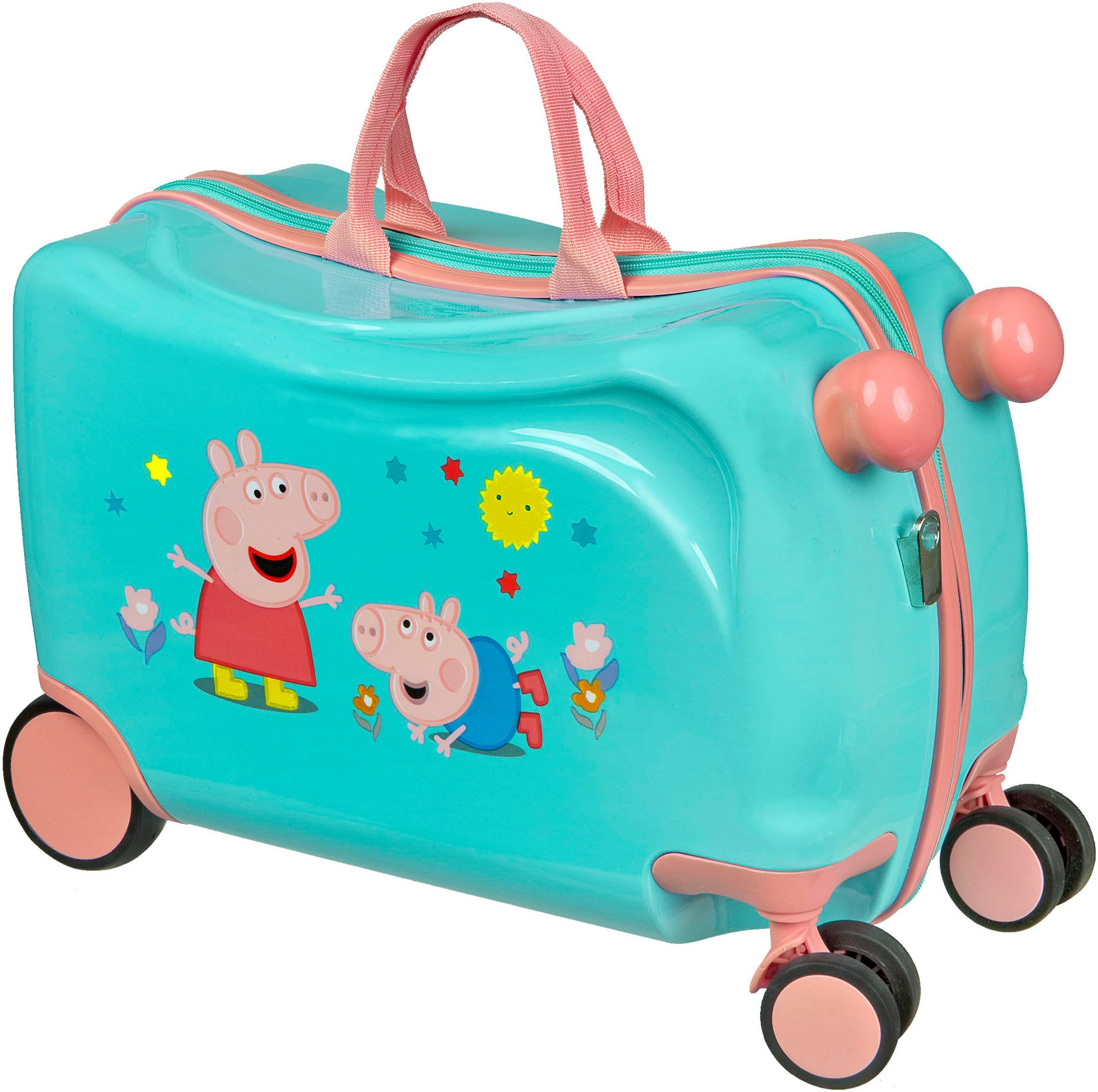 UNDERCOVER Kinderkoffer Ride-on Trolley, Peppa Pig, 4 Rollen, zum sitzen und ziehen