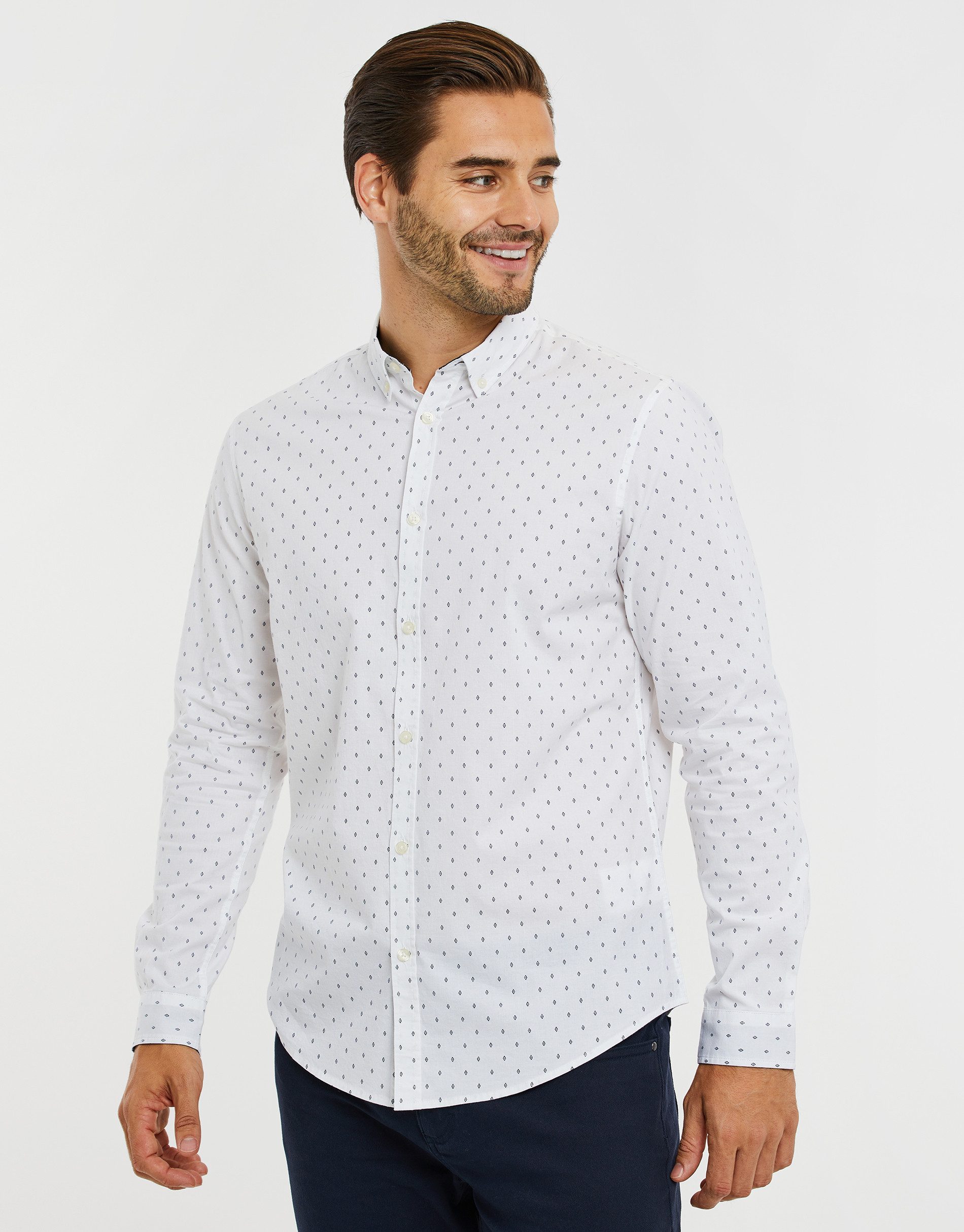 Threadbare Langarmhemd THB Shirt L/Slv Trim (1-tlg) im klassischen Design