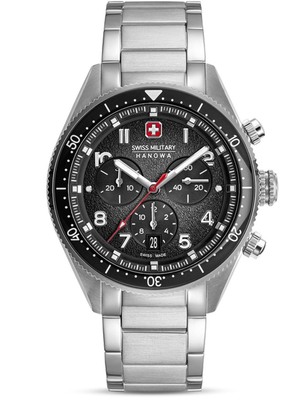 Swiss Military Hanowa Quarzuhr Swiss Military Hanowa SMWGI0003803 Herrenuhr Greyhound Chrono 43mm 10A Swiss Military Hanowa SMWGI0003803 Herrenuhr Greyhound Chrono 43mm 10ATM
