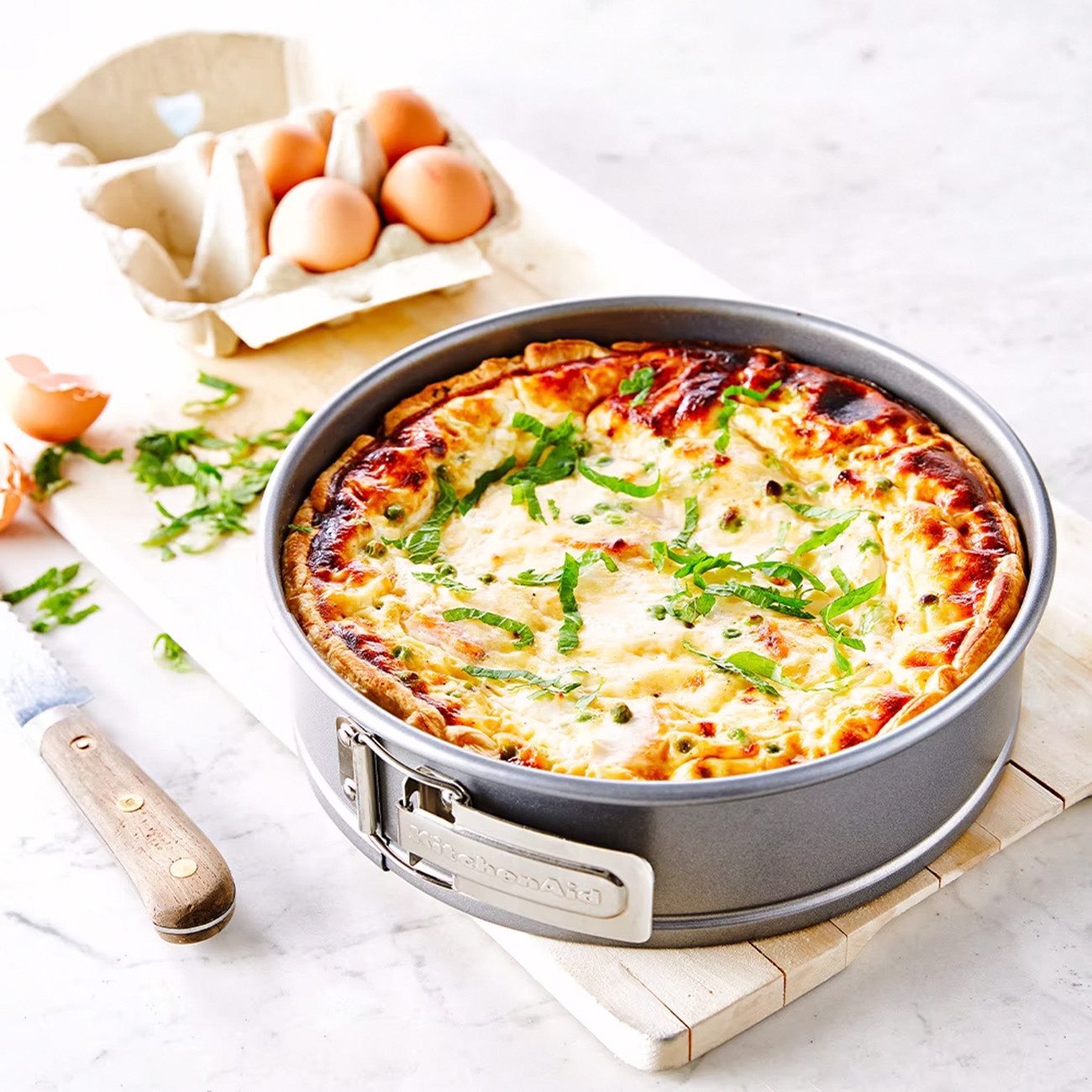 KitchenAid Backform Metal Bakeware (CC006069-001), Stabiler Spannverschluss, langlebig, spülmaschinengeeignet, Ø 20 cm