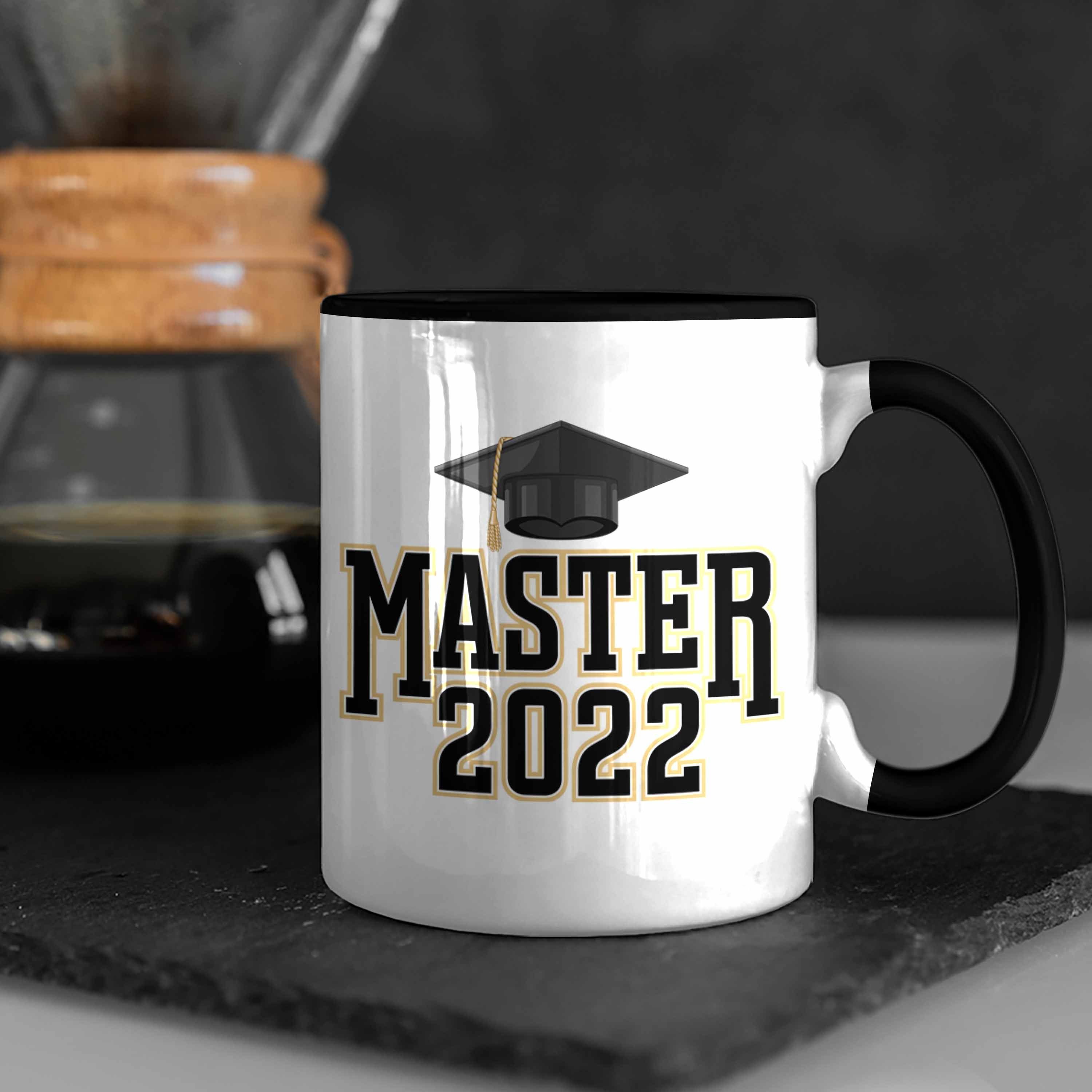 Trendation 2022 Tasse Geschenk Graduation - Prüfung Trendation Bestanden Schwarz Master Abschluss Tasse Studium