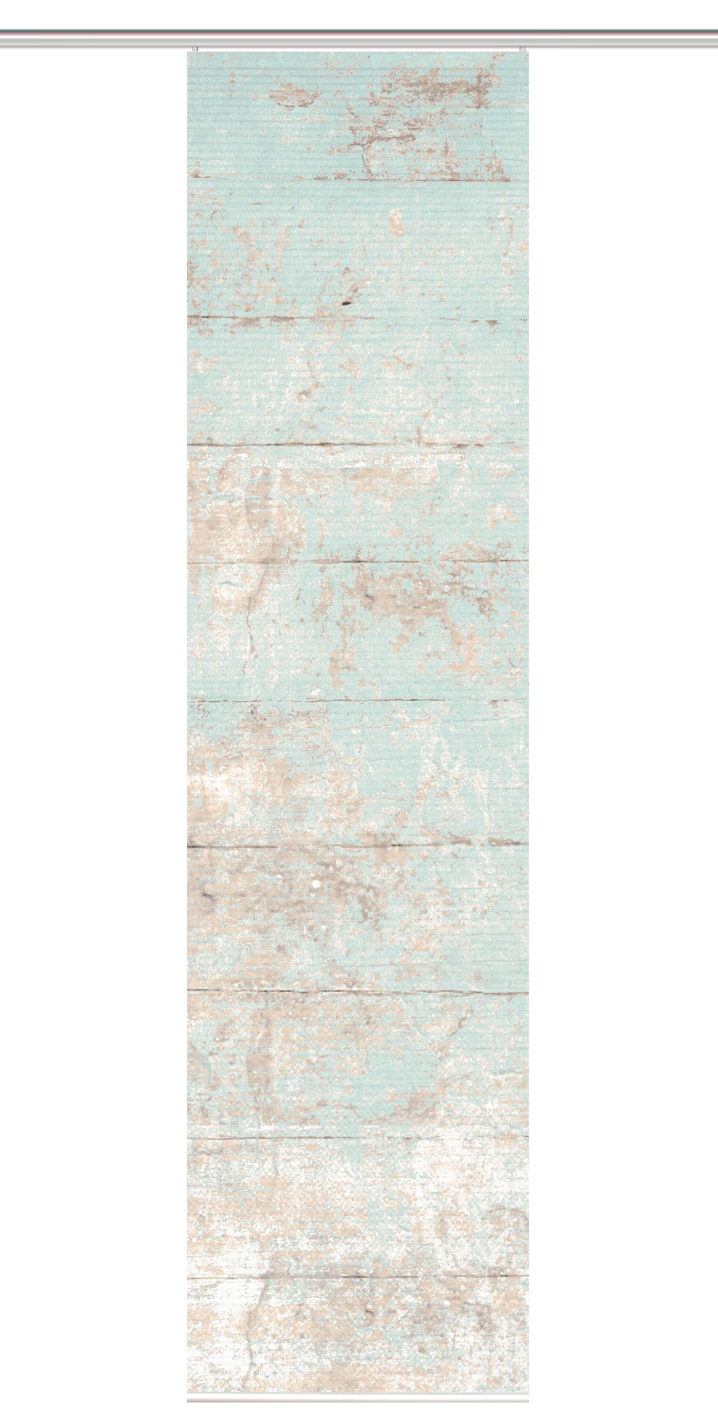 HOME WOHNIDEEN Schiebegardine HOME in green 84089 MANDRIGA Schiebegardine aus recyceltem Polyester (1 St), Paneelwagen, transparent, Polyester (recycelt) Polyester