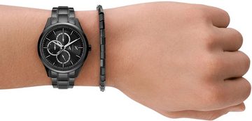 ARMANI EXCHANGE Multifunktionsuhr, (Set, 2-tlg., mit Armband), Quarzuhr, Armbanduhr, Herrenuhr, ideal auch als Geschenk, analog