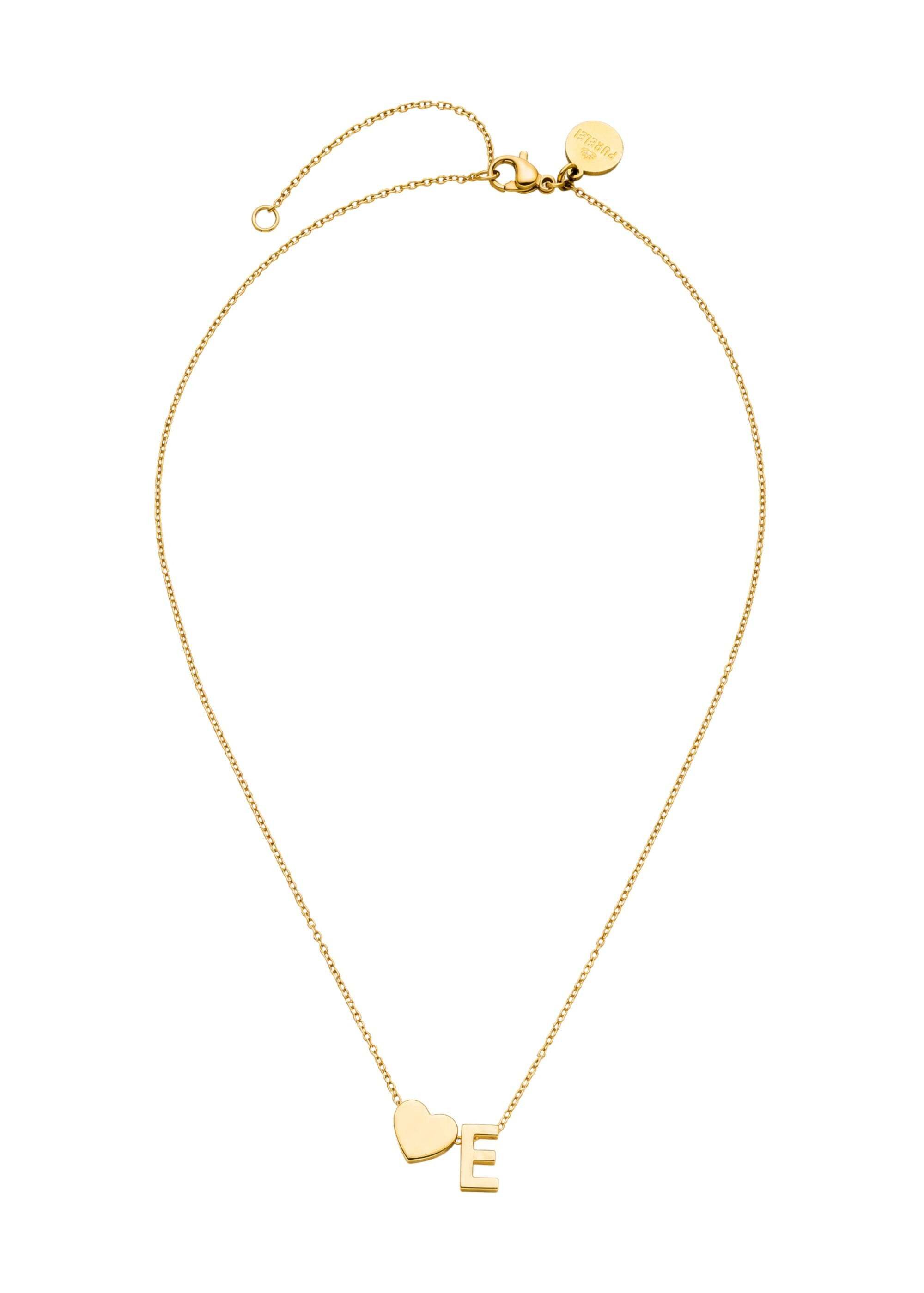 Purelei Kette mit Anhänger Letter Heart E (Kette)