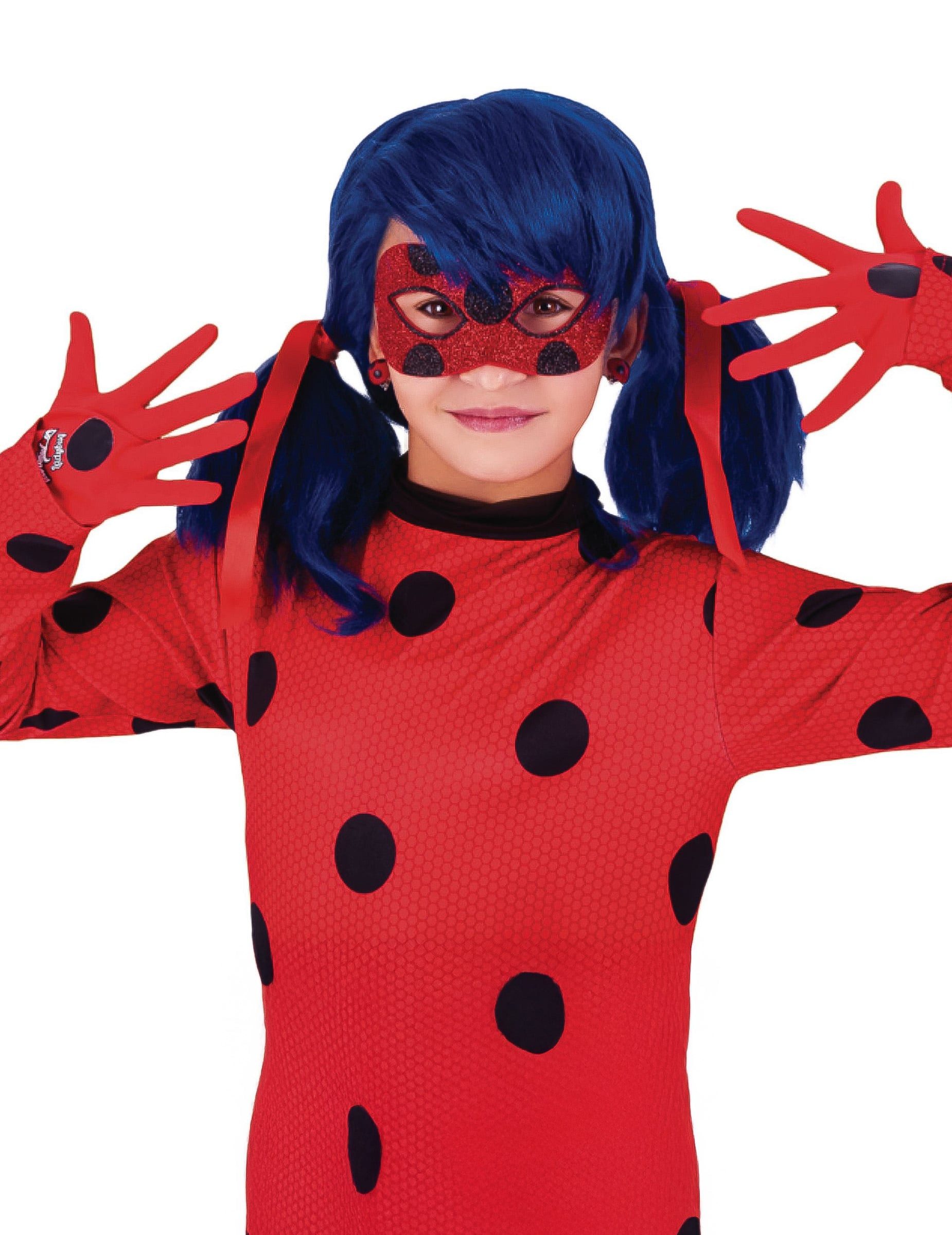 Rubie´s Kostüm Ladybug-Handschuhe Lizenzartikel rot-schwarz