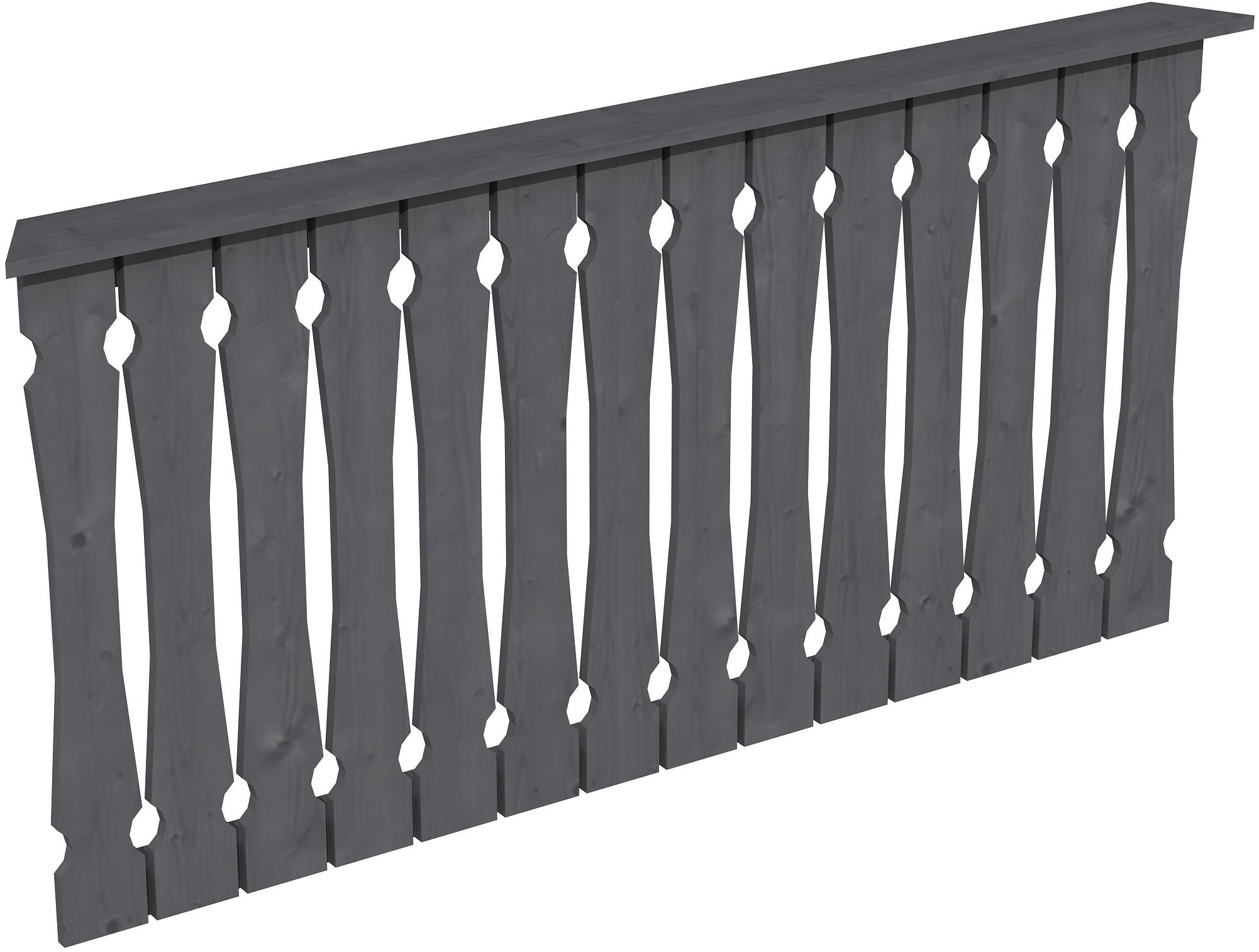 Skanholz Brüstungsgeländer Balkonschalung, 180 cm Länge, 96 cm Höhe