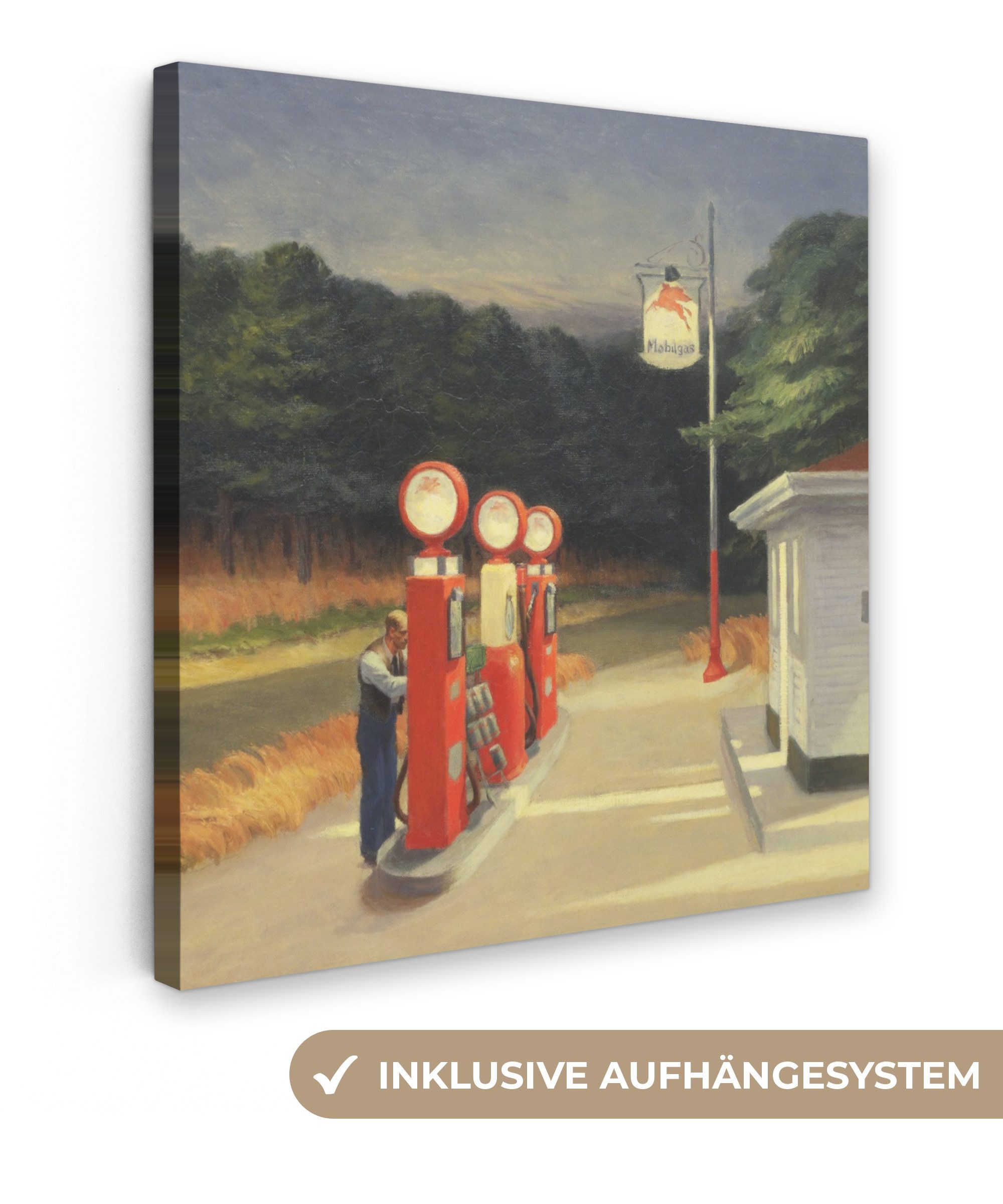OneMillionCanvasses® Leinwandbild Benzin - Edward Hopper, Fotodruck (1 St), günstig online kaufen