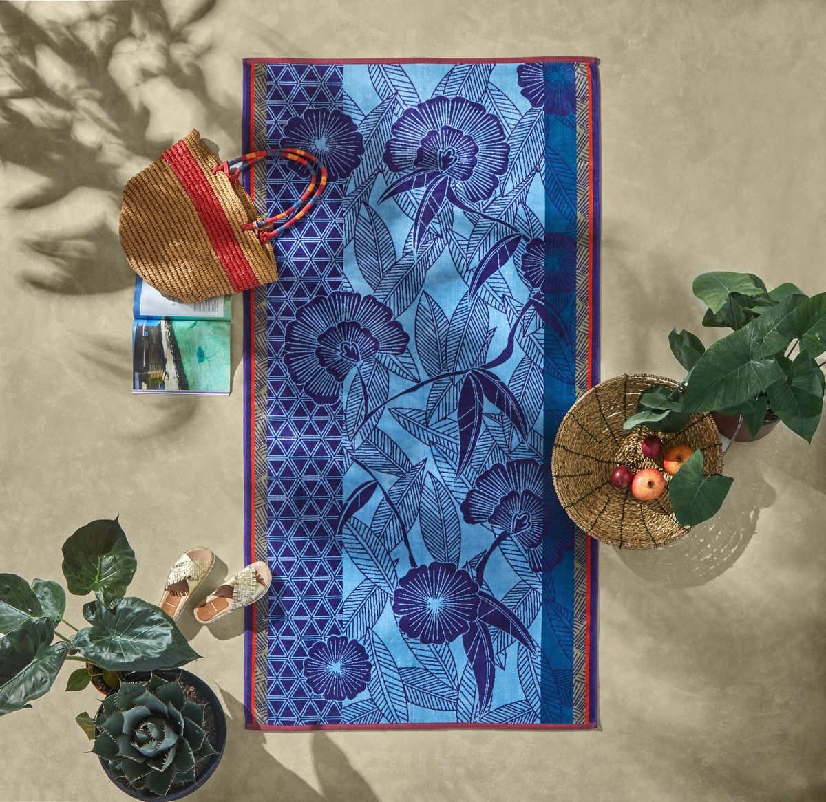 Le Jacquard Francais Strandtuch Strandtuch Orinoco Oceania 100x200 cm, Frottee (1-St), Frottee