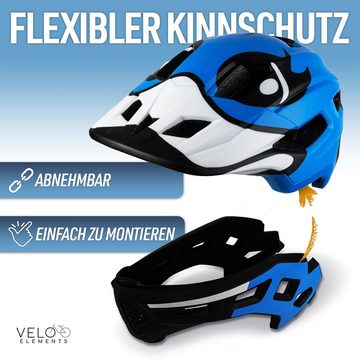 VELOElements® Kinderfahrradhelm VELOElements® Kinderfahrradhelm 2 in 1 - mit abnehmbarem Kinnschutz