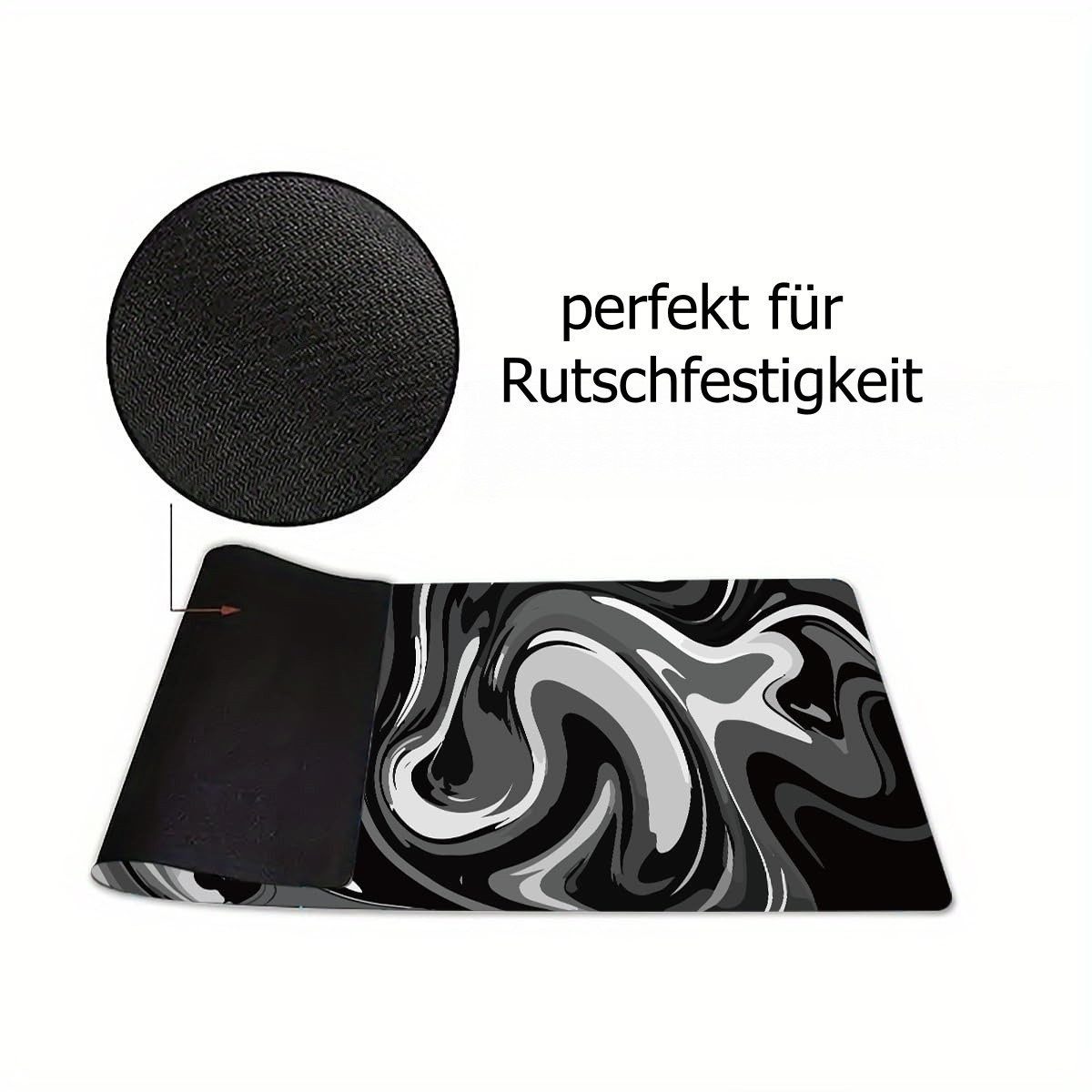 FOUORTUNATE-BEE Mauspad Großes Mauspad 80x40 cm Gaming Deskmatte mit Nahtkante, Schreibtischunterlage für Tastatur und Maus mit rutschfestem Boden – Bild 2 von 5