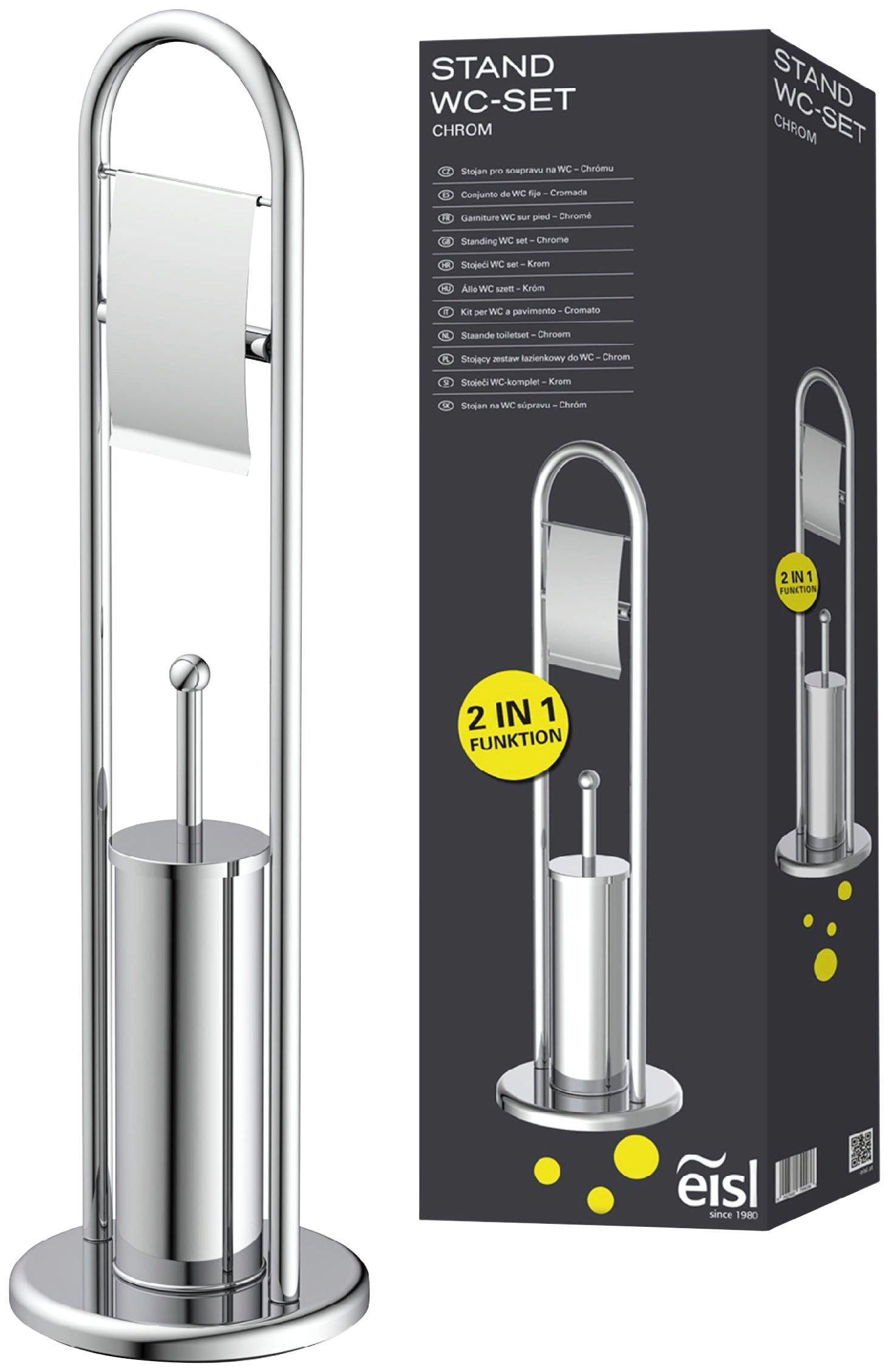 Eisl WC-Garnitur Toilettenpapierhalter stehend, Standgarnitur mit Toiletten günstig online kaufen