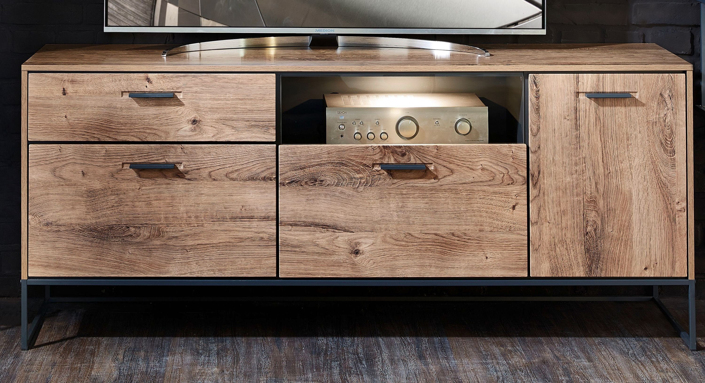 HARPER Sideboard Sideboard HARPER WAKEFIELD BHT 175x75x48 cm braun Kommode Bürokommode