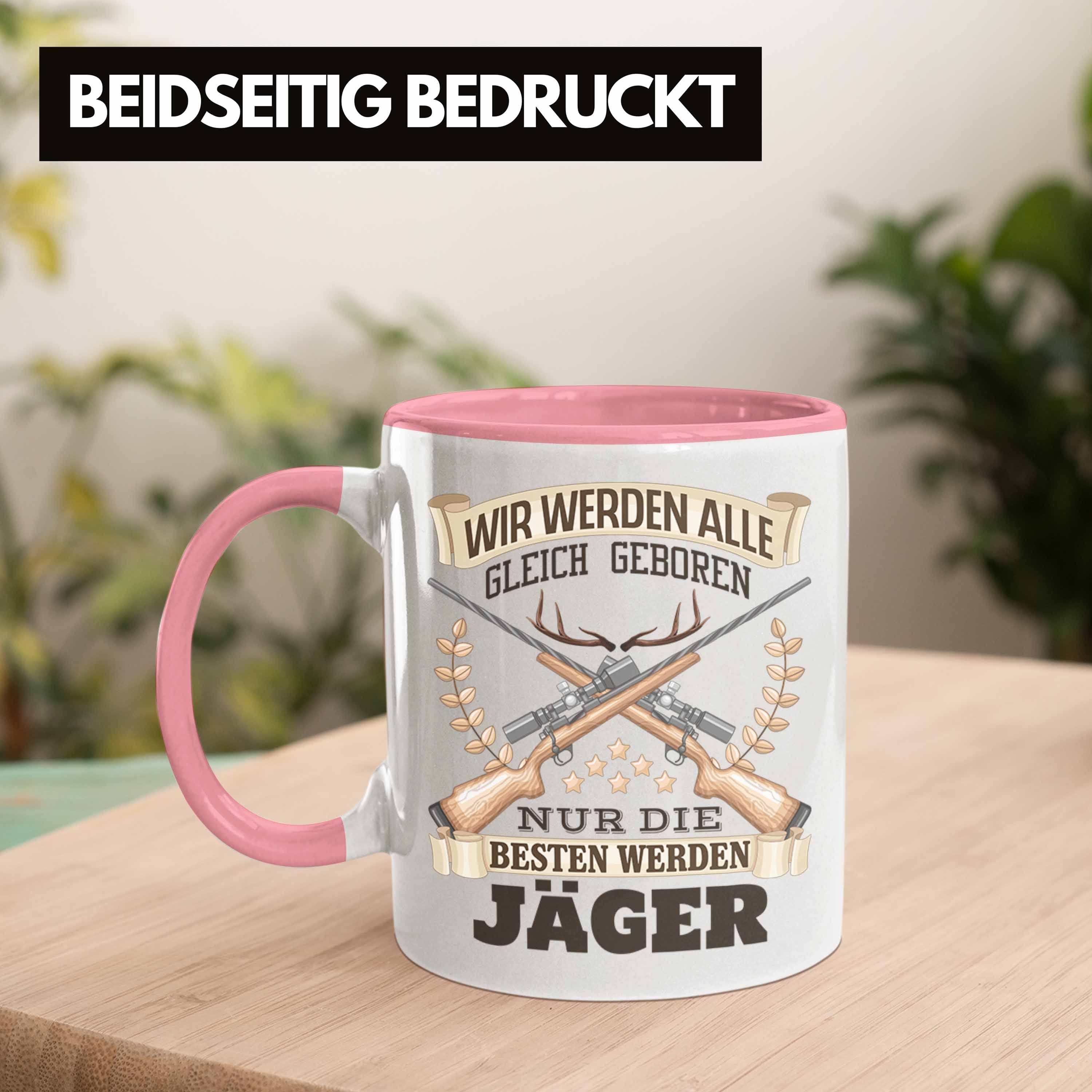 Tasse Bester Tasse Jagd Jäger Geschenk Rosa Spruch Trendation Jäger