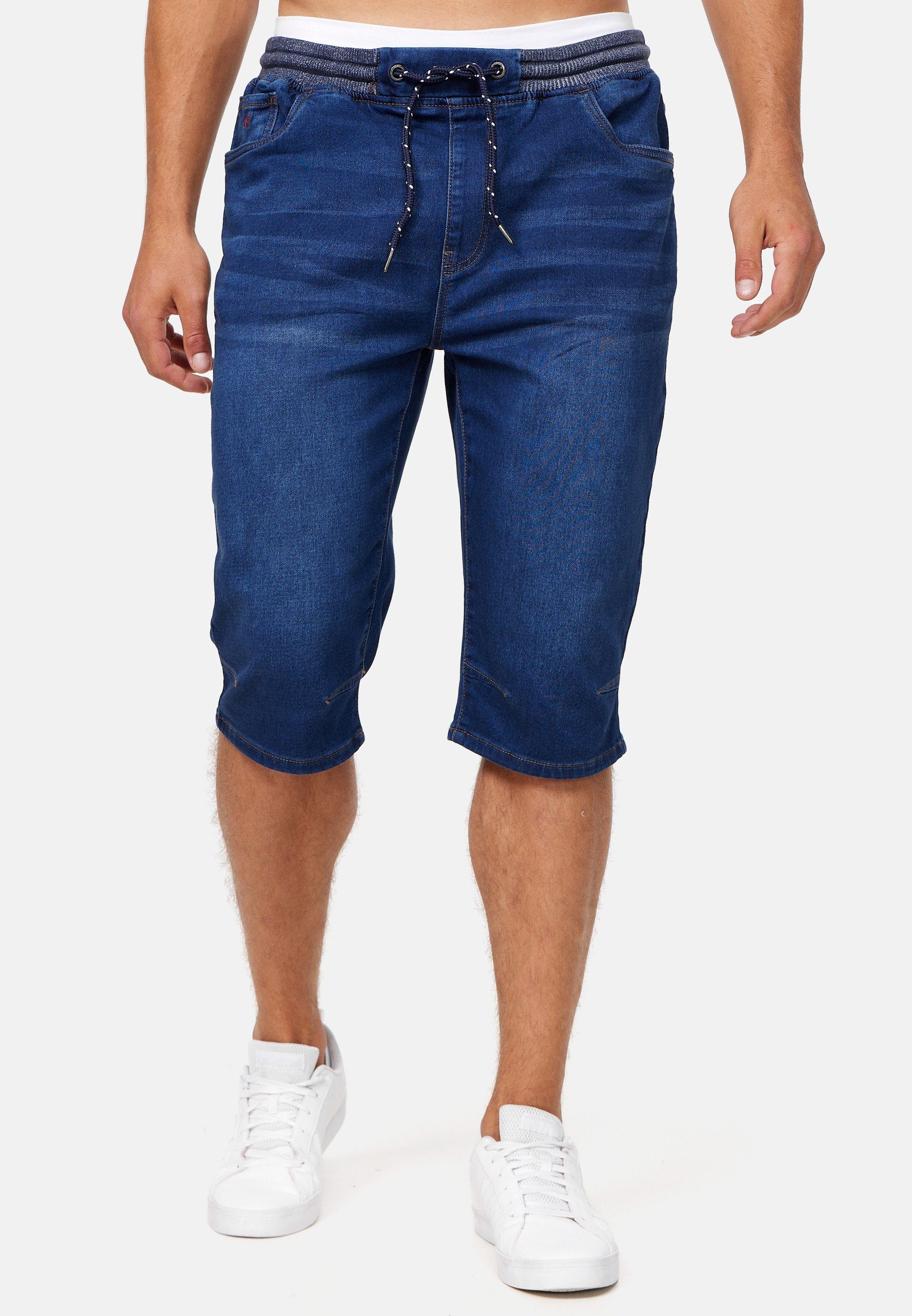 Indicode Jeansshorts Herren Vasile Jeans Shorts Herrenshorts im Used-Look m günstig online kaufen