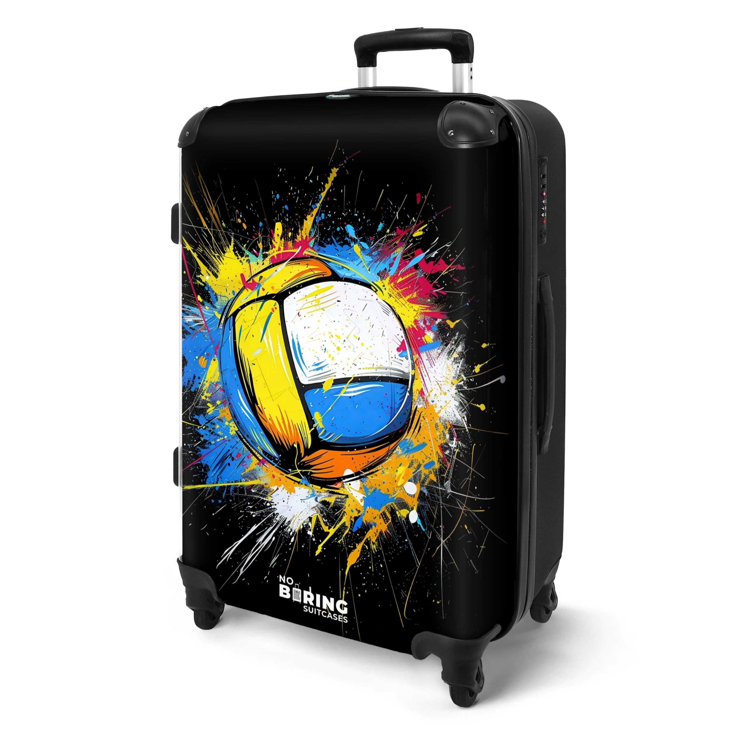 NoBoringSuitcases.com© Hartschalen-Trolley Volleyball mit Graffiti 67 günstig online kaufen
