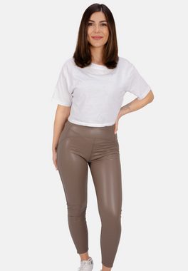 Seasons of April Highwaist Leggings Rachel Elegante Damen Leggings in Lederoptik, Perfekter Fit