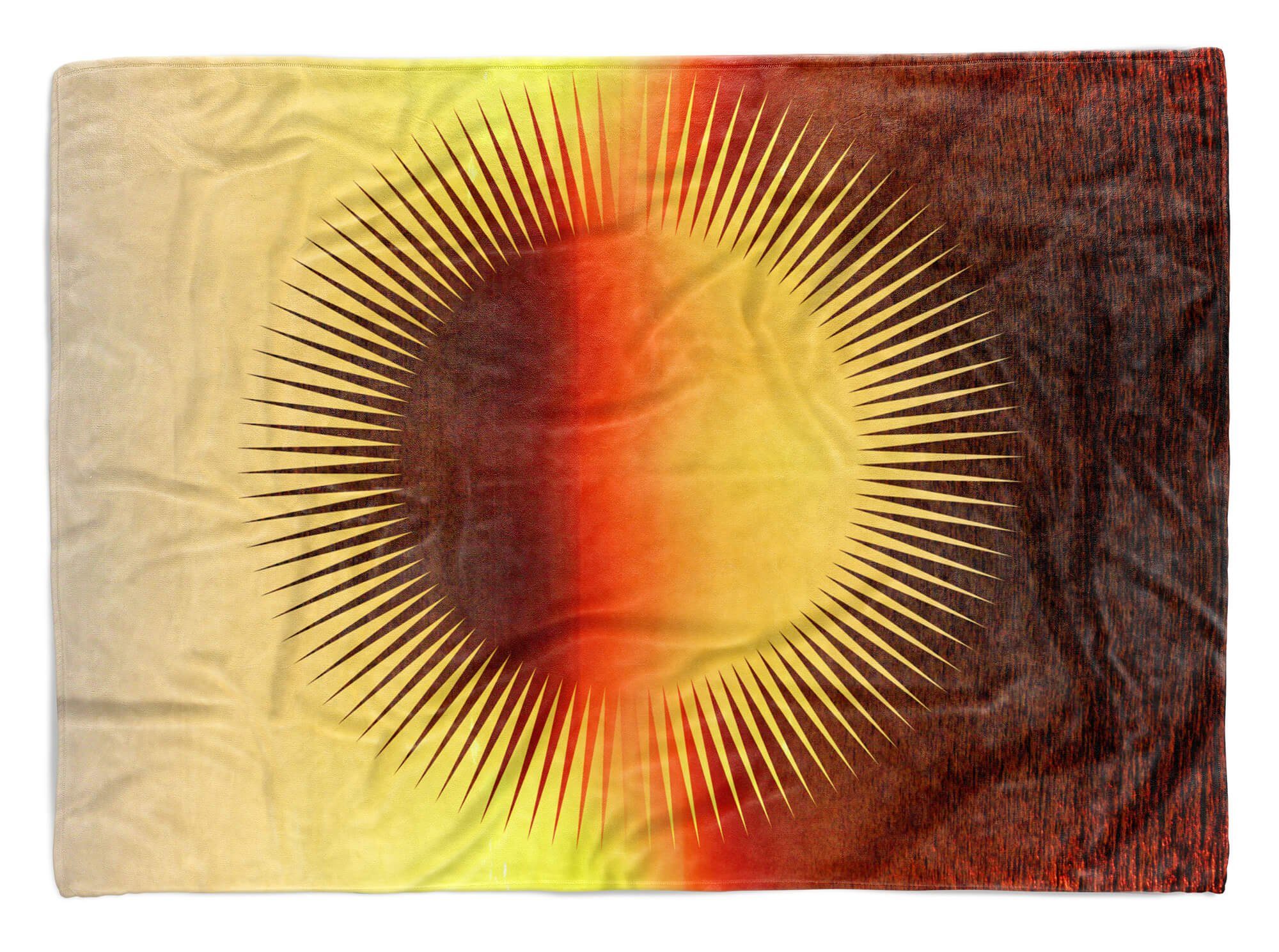 Sinus Art Handtücher Handtuch Strandhandtuch Saunatuch Kuscheldecke mit Fotomotiv Sonne Abstrakt Kunstvoll Auf, Baumwolle-Polyester-Mix (1-St), Handtuch