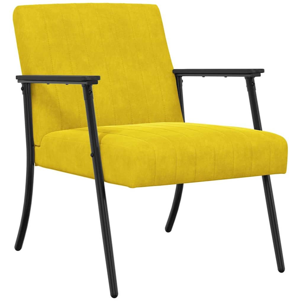vidaXL Sessel Sessel Gelb Samt (1-St)