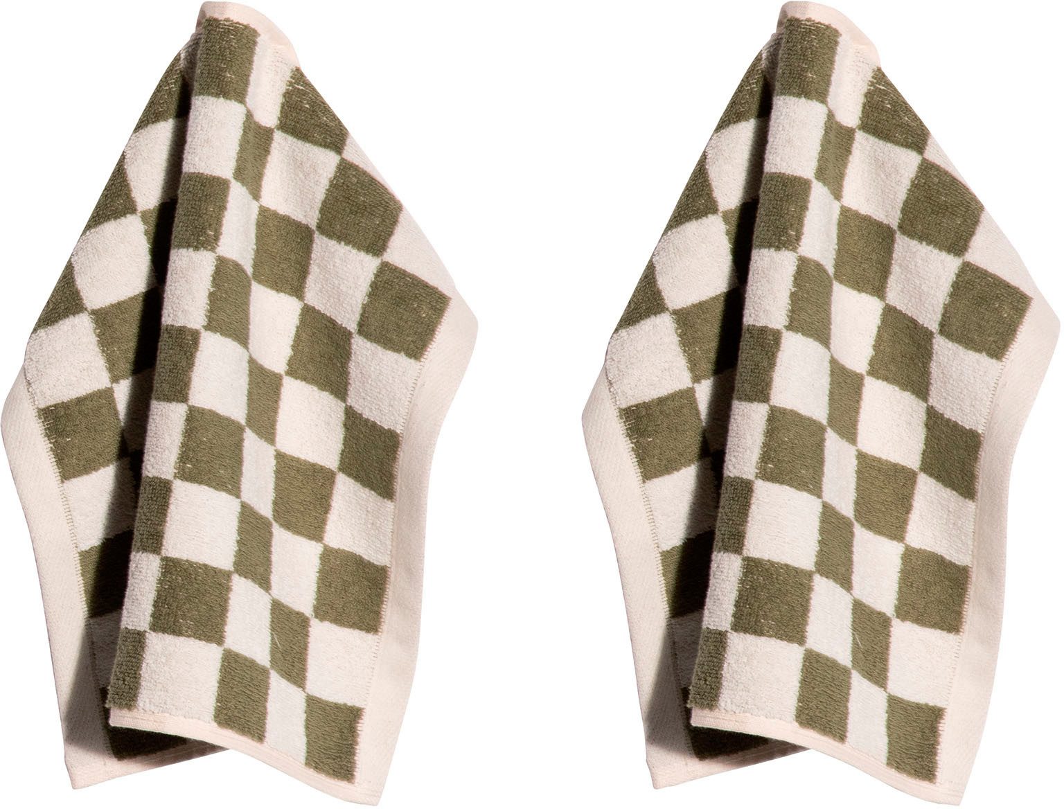 PAD Seiftuch CHESS, 30x30 cm, Frottee (Set, 2-St), Made in Europe, 100% Baumwolle, modernes Karo Design