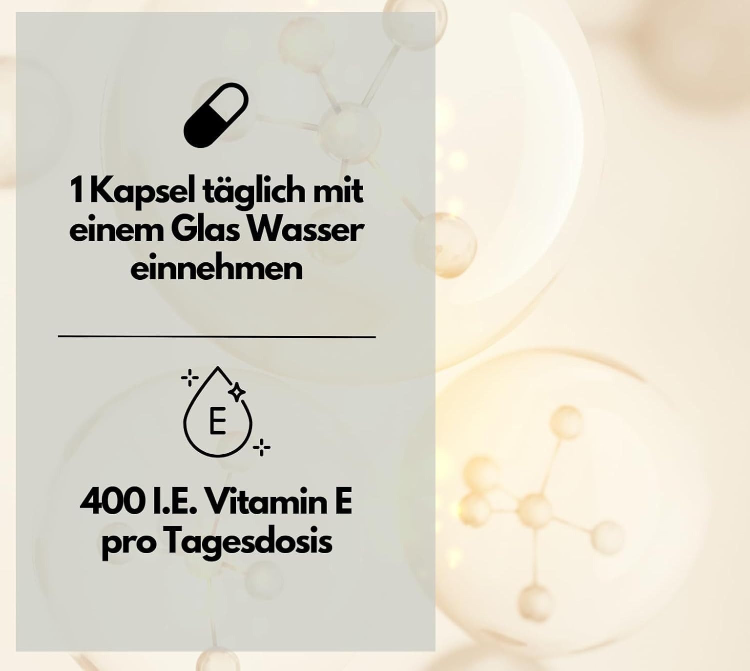 Vitamin E Softkapseln, hochdosiert 400 I.E., reines D-Alpha-Tocopherol Softkapseln, 120 g