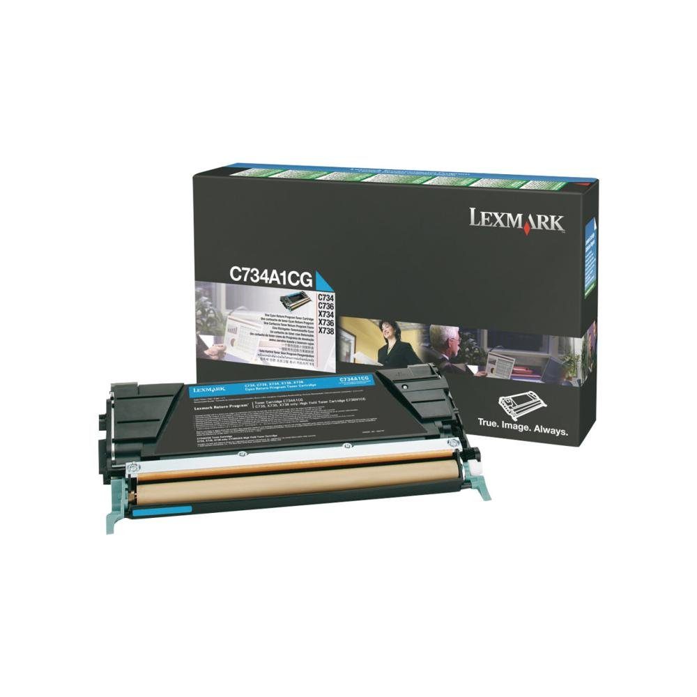 Lexmark Tonerpatrone C734A1CG Toner cyan