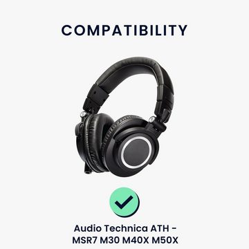 kwmobile 2x Ohr Polster für Audio Technica ATH - MSR7 M30 M40X M50X Ohrpolster (Ohrpolster Kopfhörer - Kunstleder Polster für Over Ear Headphones)