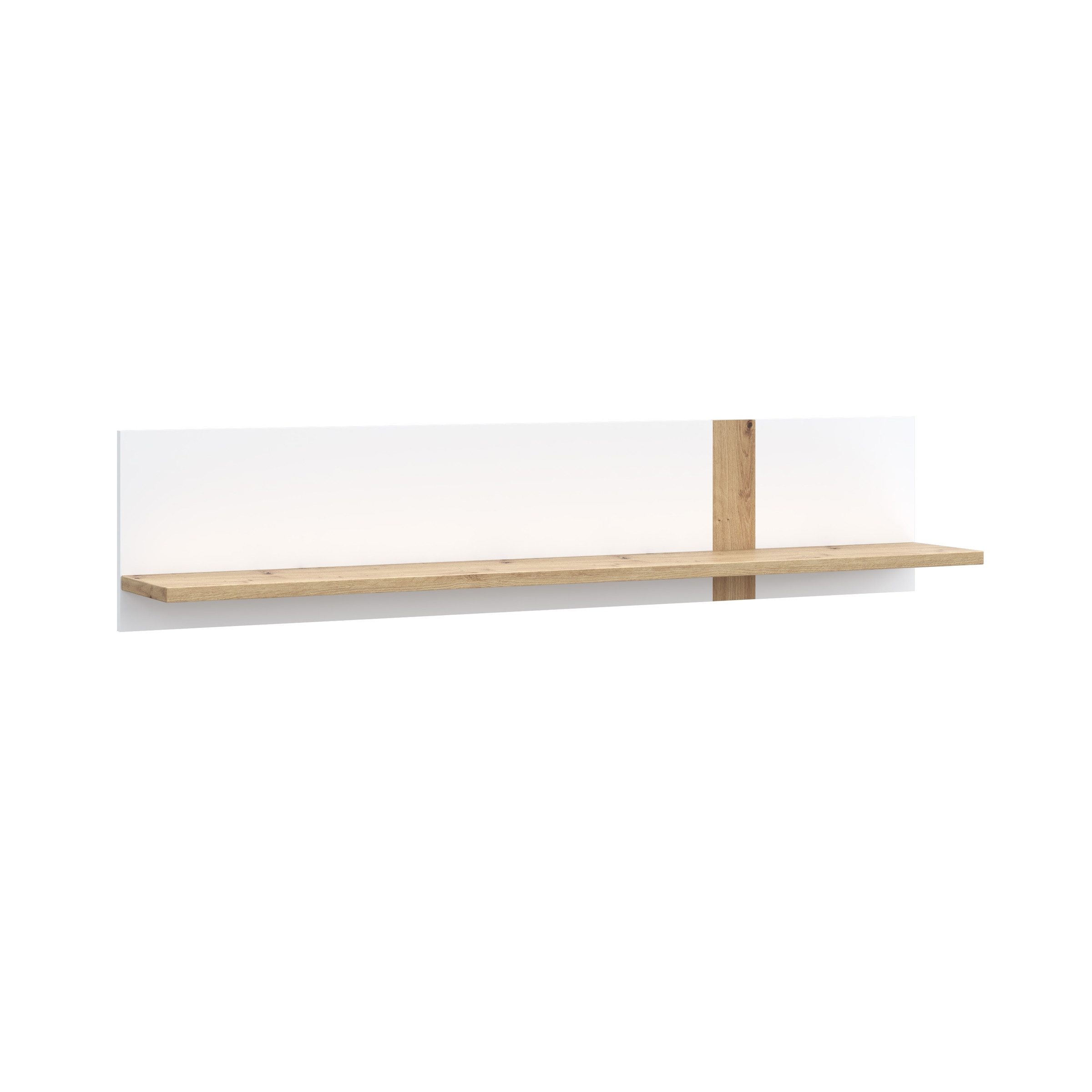 FORTE Wandboard in weiß / Artisan Eiche Dekor - 140x29,6x21,9cm (BxHxT)
