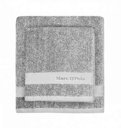 Marc O'Polo Duschtuch »Marc O´Polo Melange Waschhandschuh Gästetuch Handtuch Duschtuch, grey/white«, rechteckig