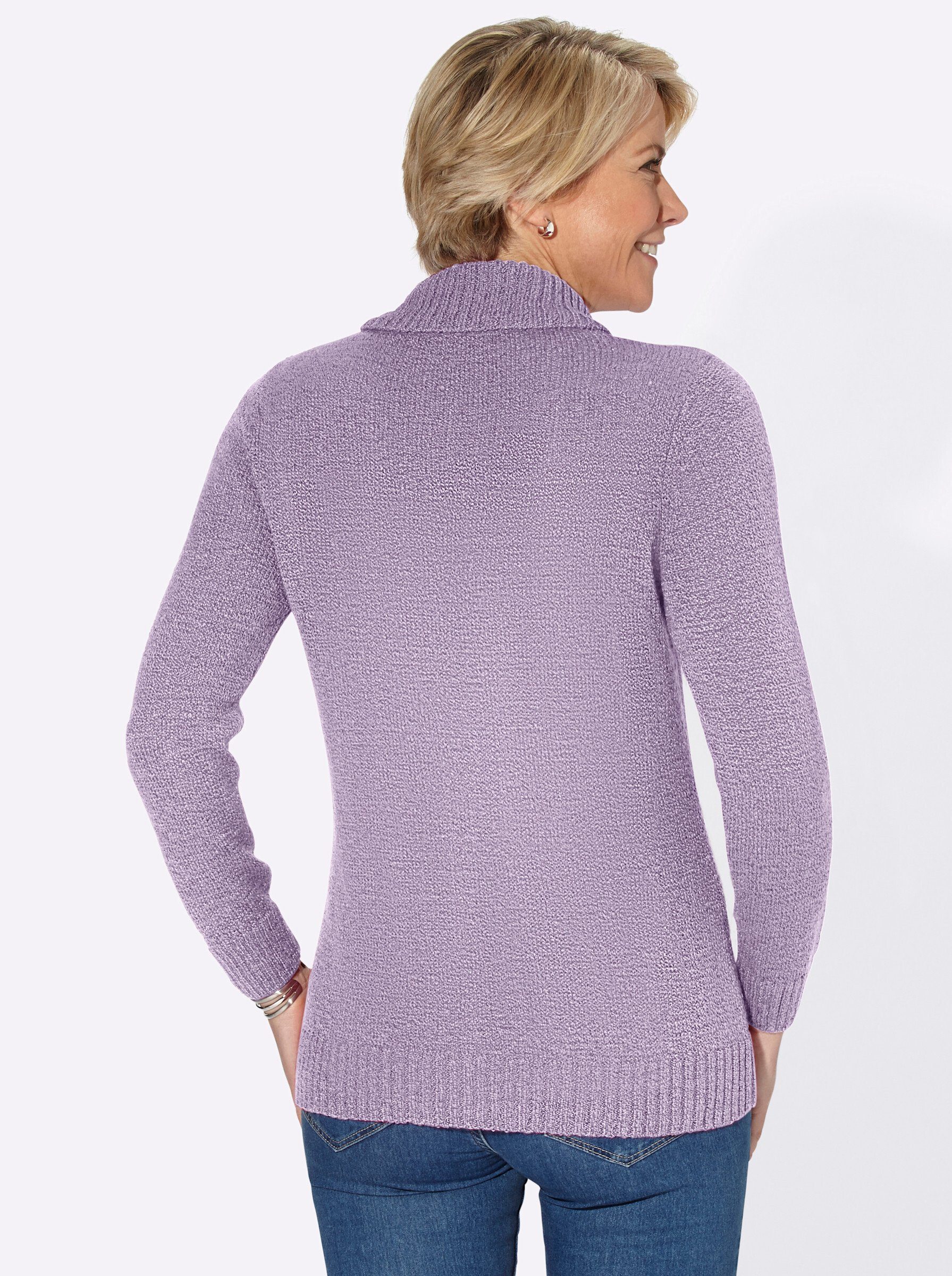 flieder-meliert Strickpullover WEIDEN WITT