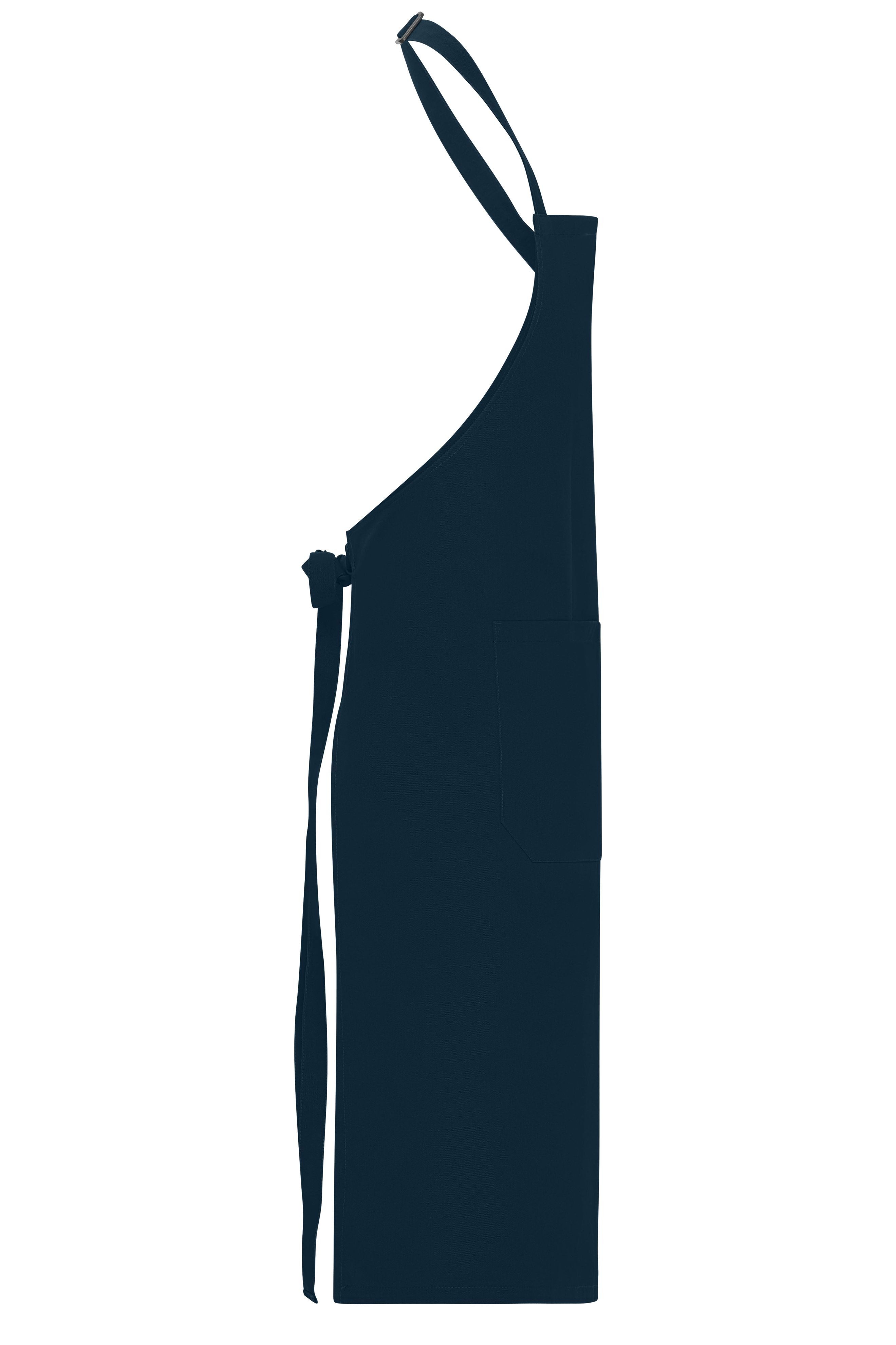 Daiber Kochschürze Klassische Latzschürze zweigeteilte Tasche Mischgewebe ⚥ navy, (1-tlg), robustes Mischgewebe, mit Nackenband, zweigeteilte Tasche