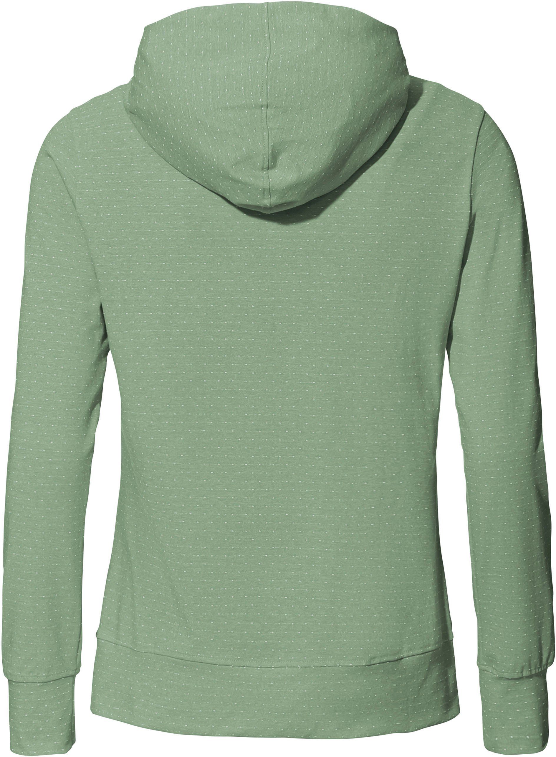 VAUDE Kapuzensweatshirt WOMEN'S TUENNO Willow auf Green PULLOVER (1-tlg) Arm dem Logoprägung