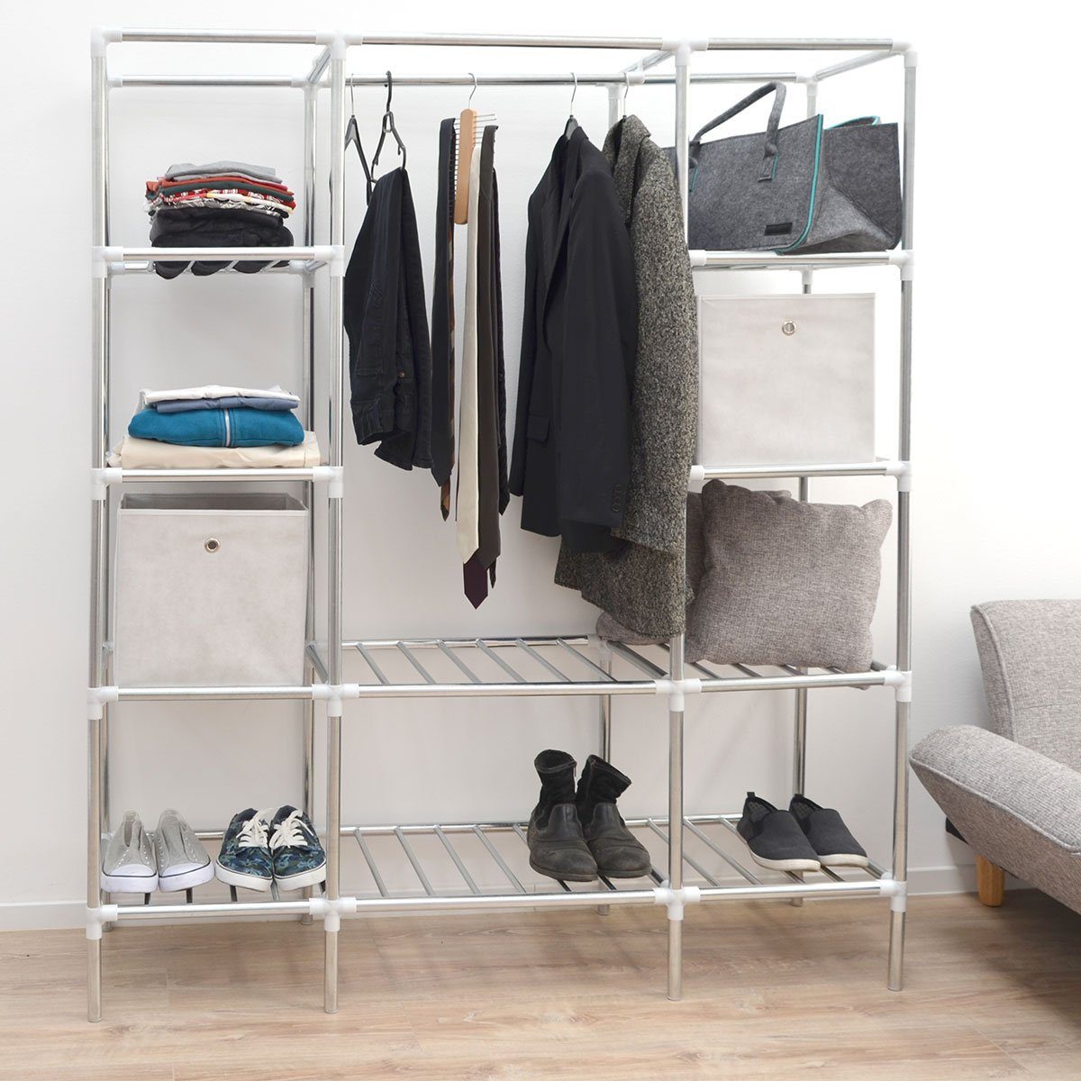 eyepower Kleiderschrank Breiter XXL Kleiderschrank Metall günstig online kaufen
