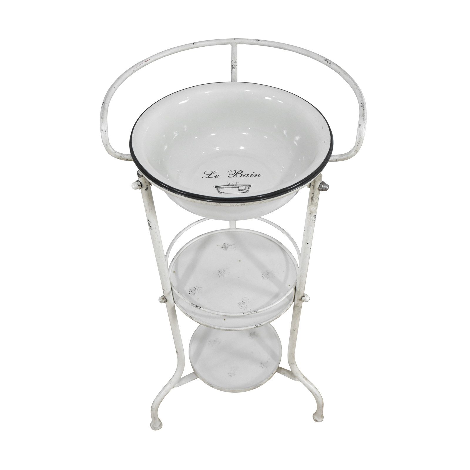 HTI-Line Waschtisch Waschplatz Le Bain (Stück, 1-St., 1 Regal mit 1 Waschschüssel), Shabby Design Vintage Waschschüssel