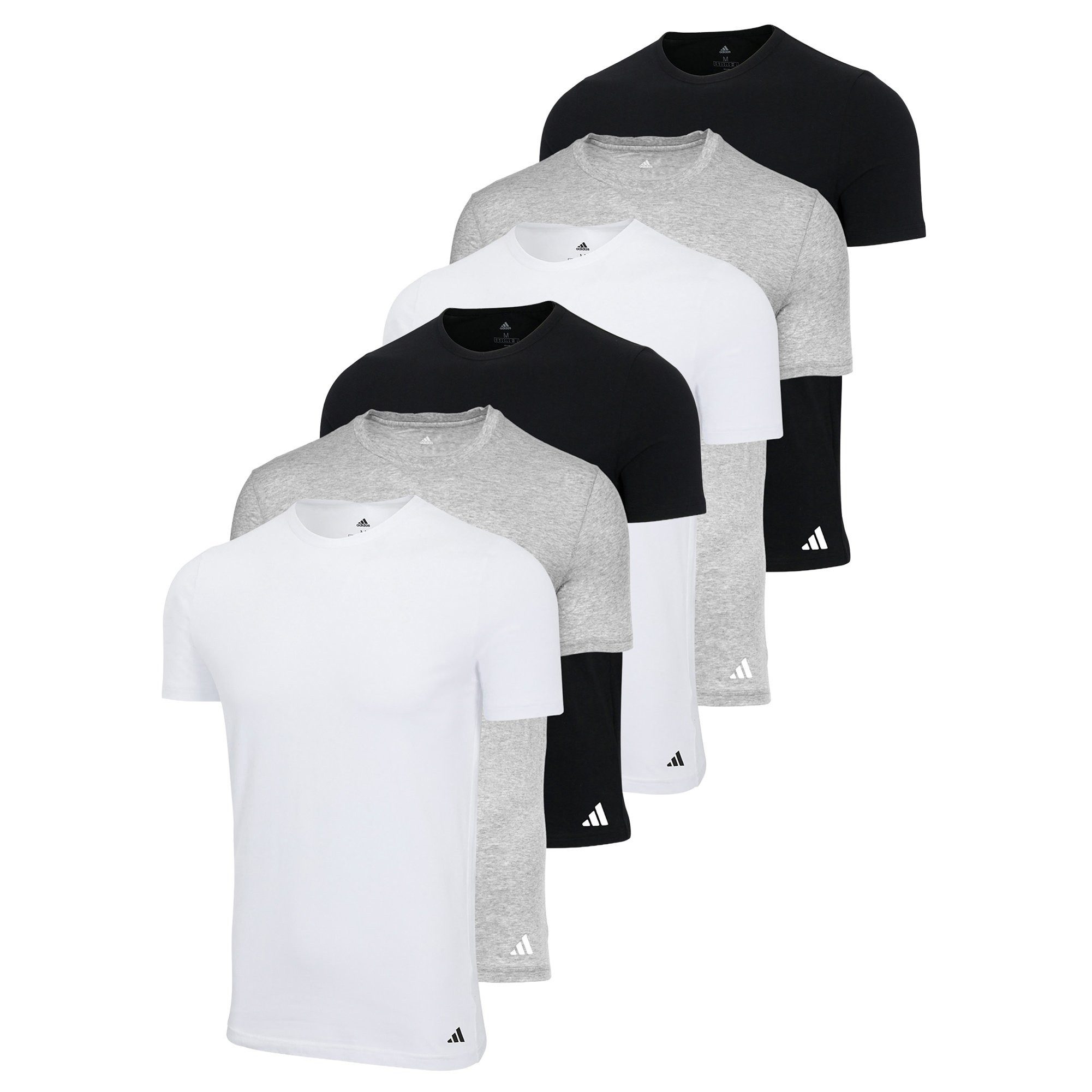 adidas Sportswear T-Shirt Herren T-Shirt 6er Pack Baumwolle (Packung, 6er Pack)