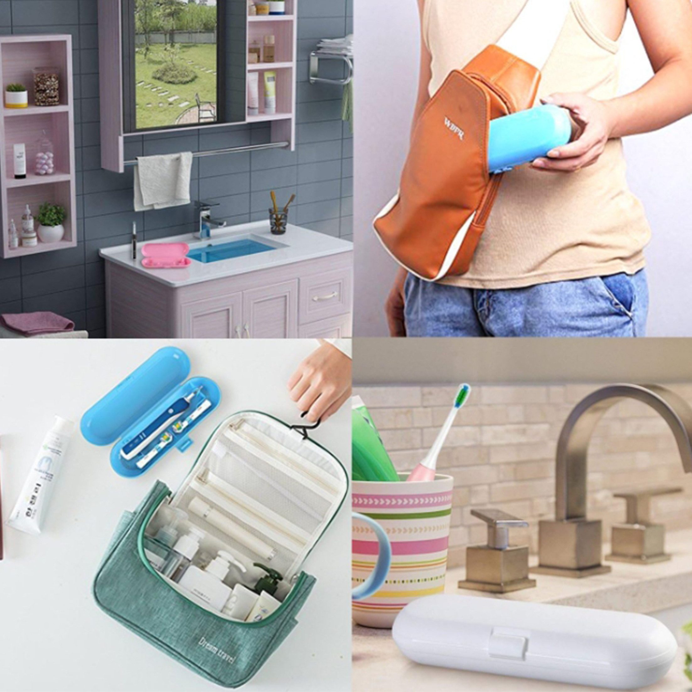 KINSI Aufbewahrungsbox Aufbewahrungsbox für elektrische Zahnbürste - Wasser günstig online kaufen