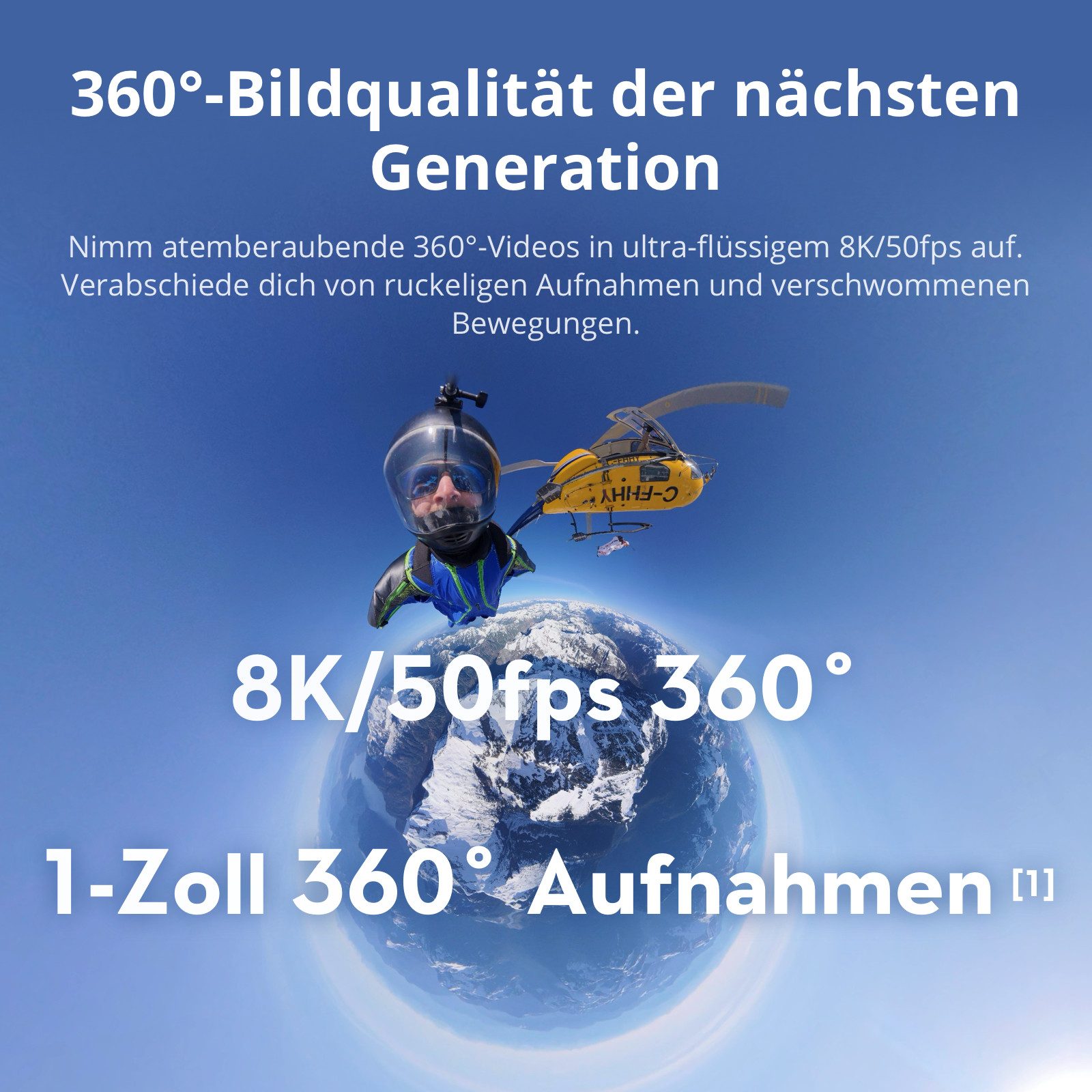 DJI Osmo 360 Standard Combo Action Cam (8K, WLAN (Wi-Fi), Bluetooth, 360°-Kamera)