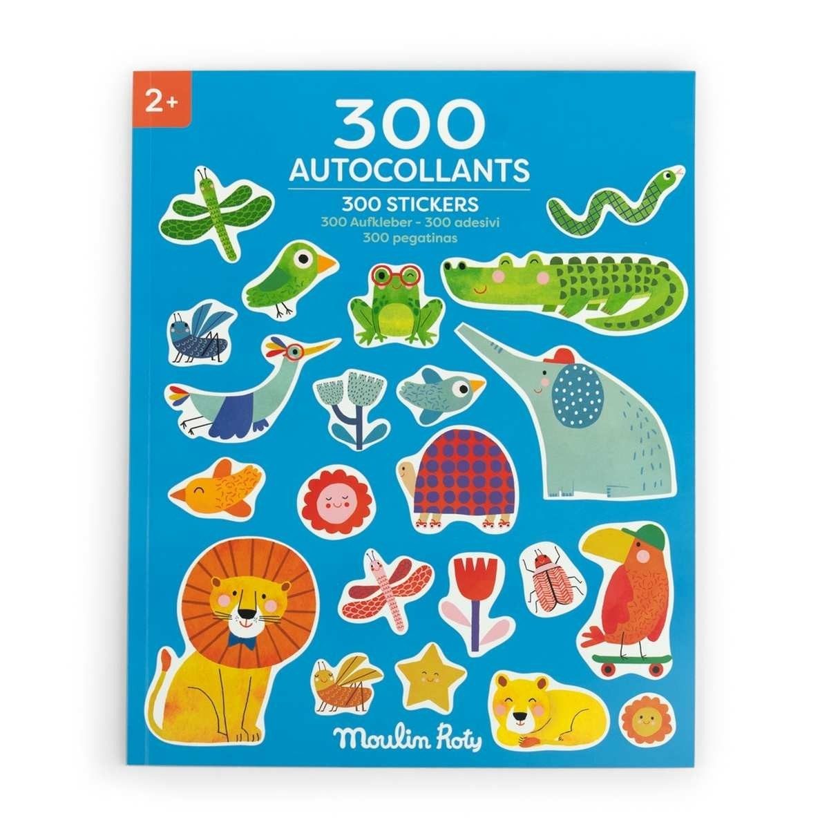 Moulin Roty Kreativset Toupitis Stickerheft (300 Stk) Handarbeitsset für kreative Kinder, Handarbeitsset
