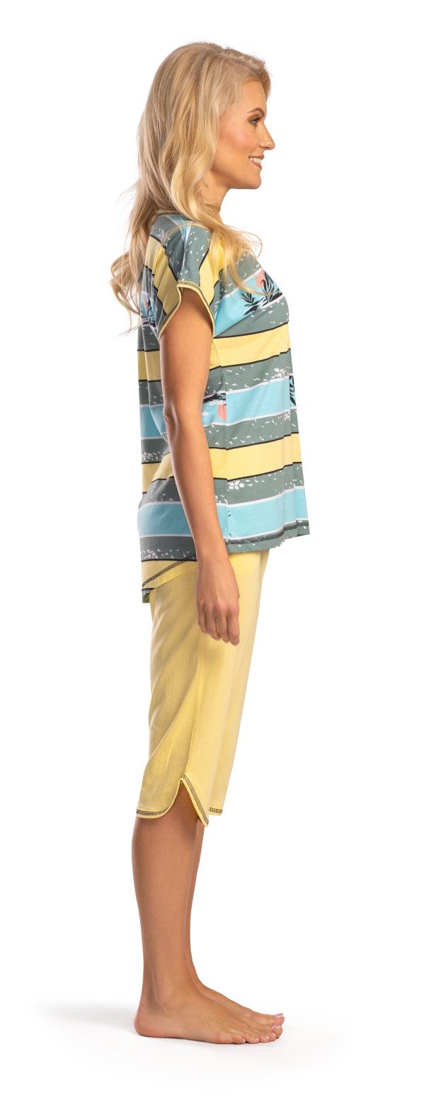 Consult-Tex Capri-Pyjama Damen Capri Pyjama Schlafanzug DF801 (Spar-Set, 1 günstig online kaufen