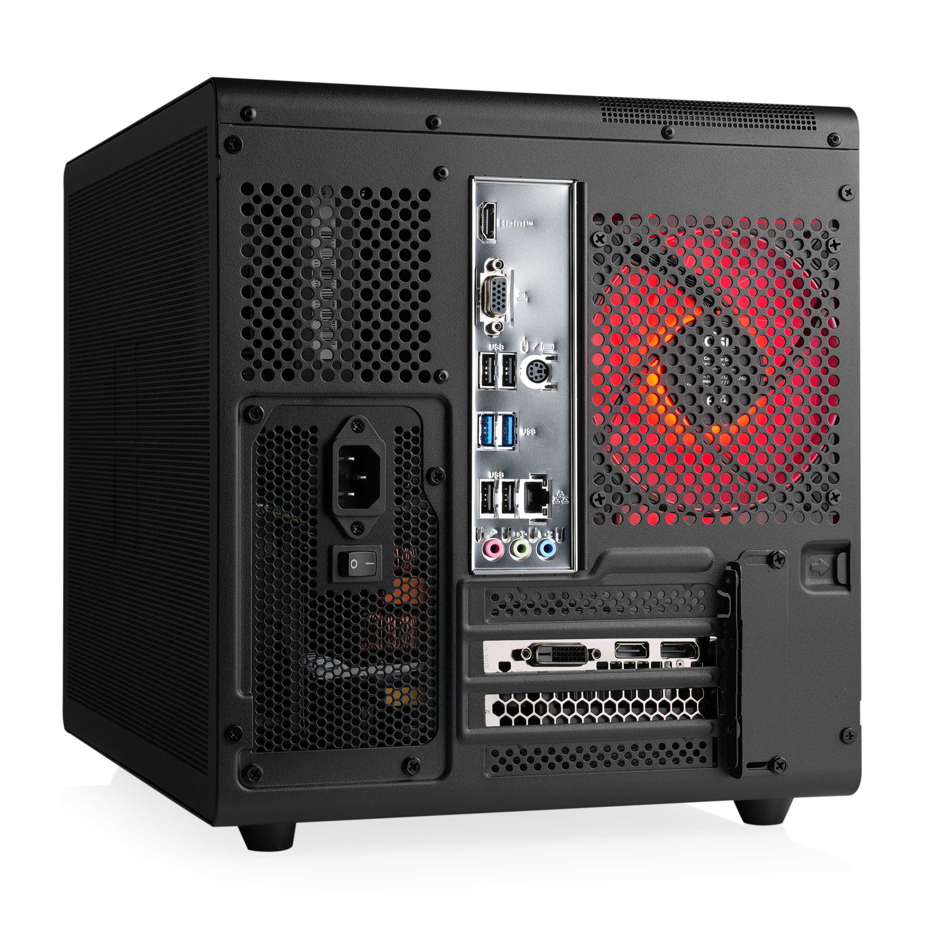 CSL Cube V24145 PC (Intel Core i3 14100F, GeForce RTX 3050, 32 GB RAM, 1000 GB SSD, Luftkühlung)