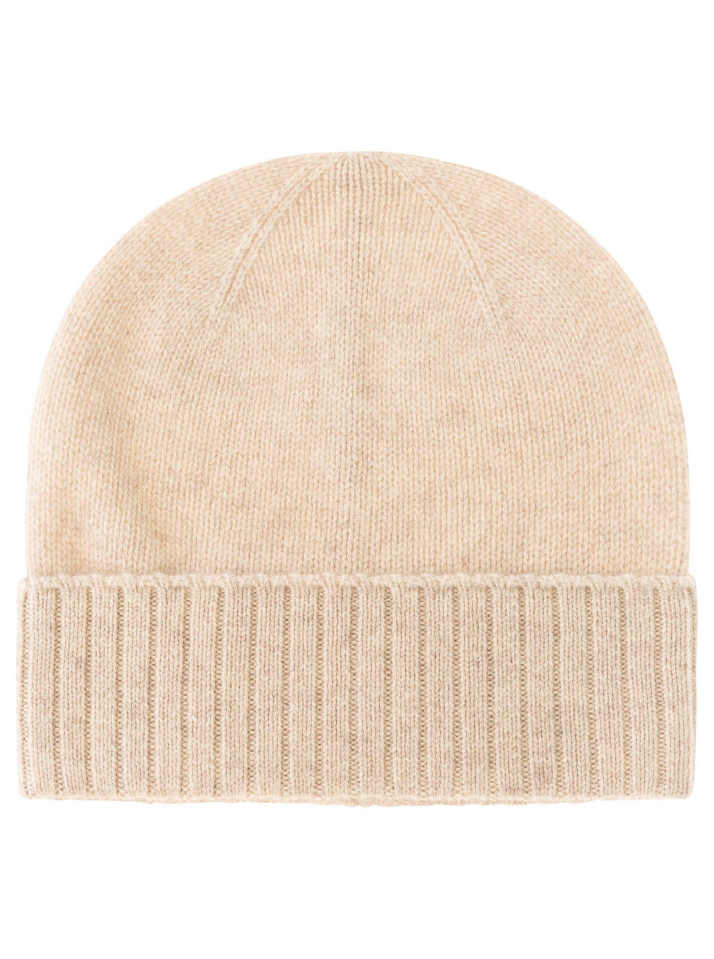 Zwillingsherz Strickmütze Feinstrick, breiter geripptem Umschlag