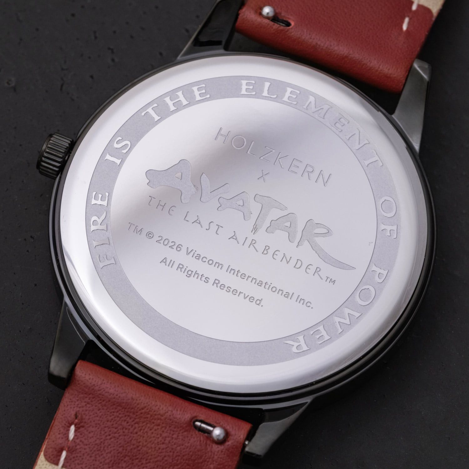 Holzkern Quarzuhr Unisex-Armbanduhr Avatar™ Fire Nation Padouk/Rot