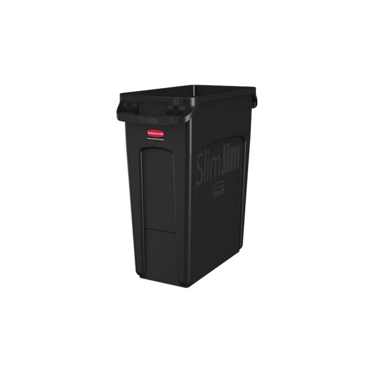 Rubbermaid Papierkorb Abfallbehälter mit Luftkanälen - 60 L schwarz.