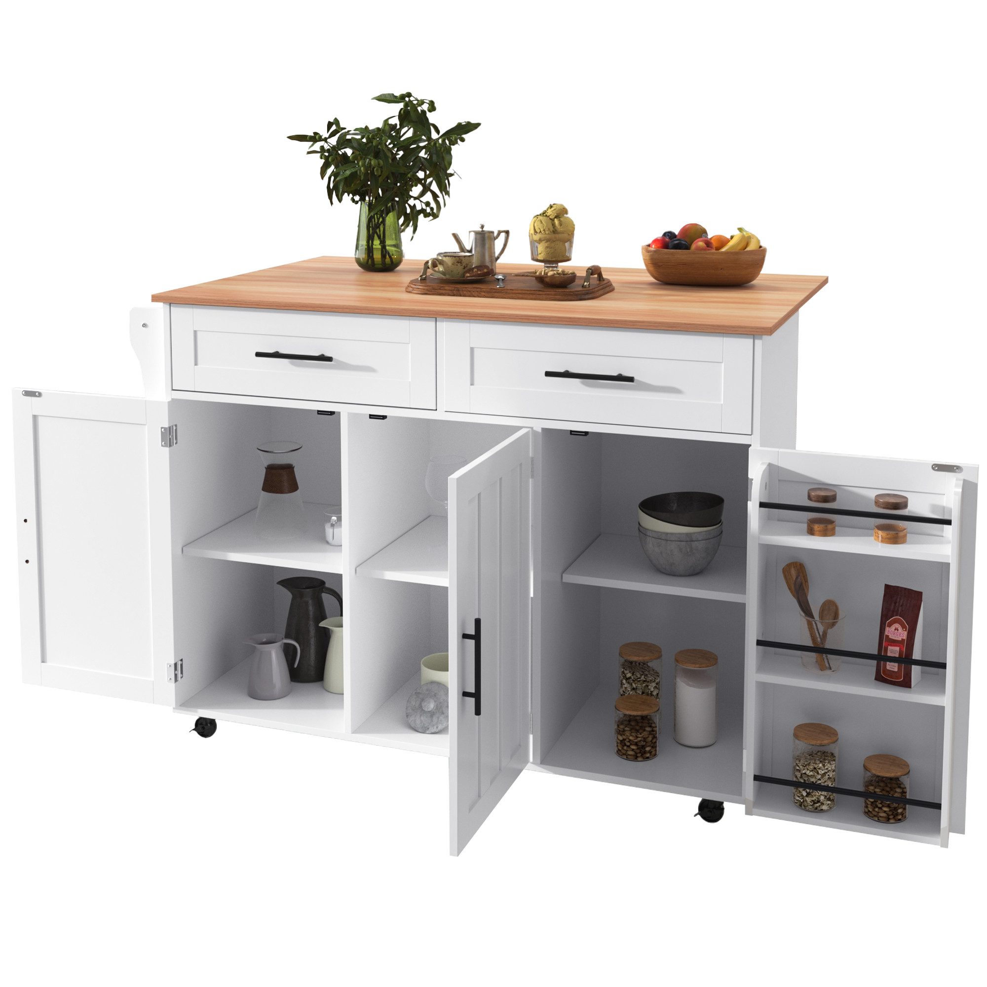 HAUSS SPOLE Sideboard Küchenwagen Buffetschrank Küchenschrank günstig online kaufen