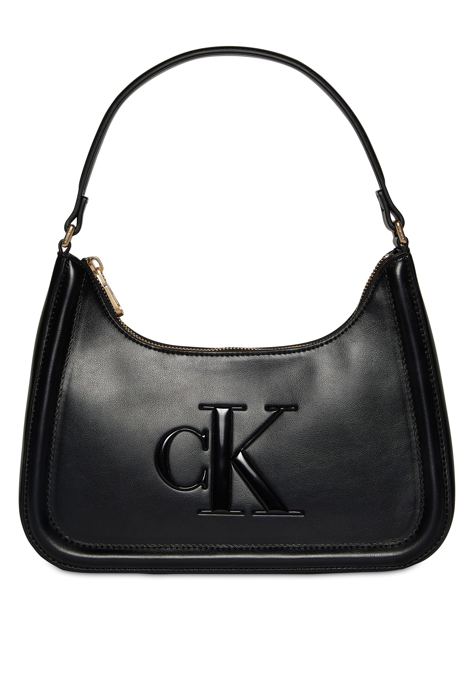 Calvin Klein Schultertasche RAISED CK SMALL SHOULDER BAG, Henkeltasche, Dam günstig online kaufen