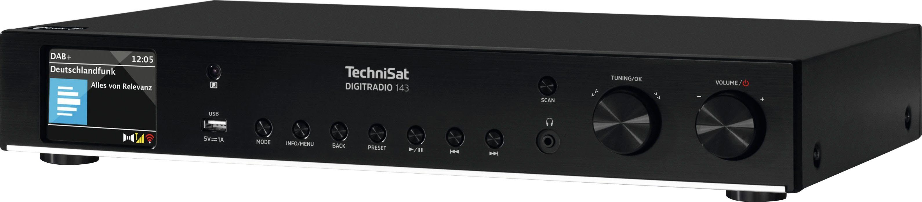 TechniSat DIGITRADIO 143 (V3) FM-Tuner RDS, Internet-Radio Internetradio) mit (Digitalradio (DAB)