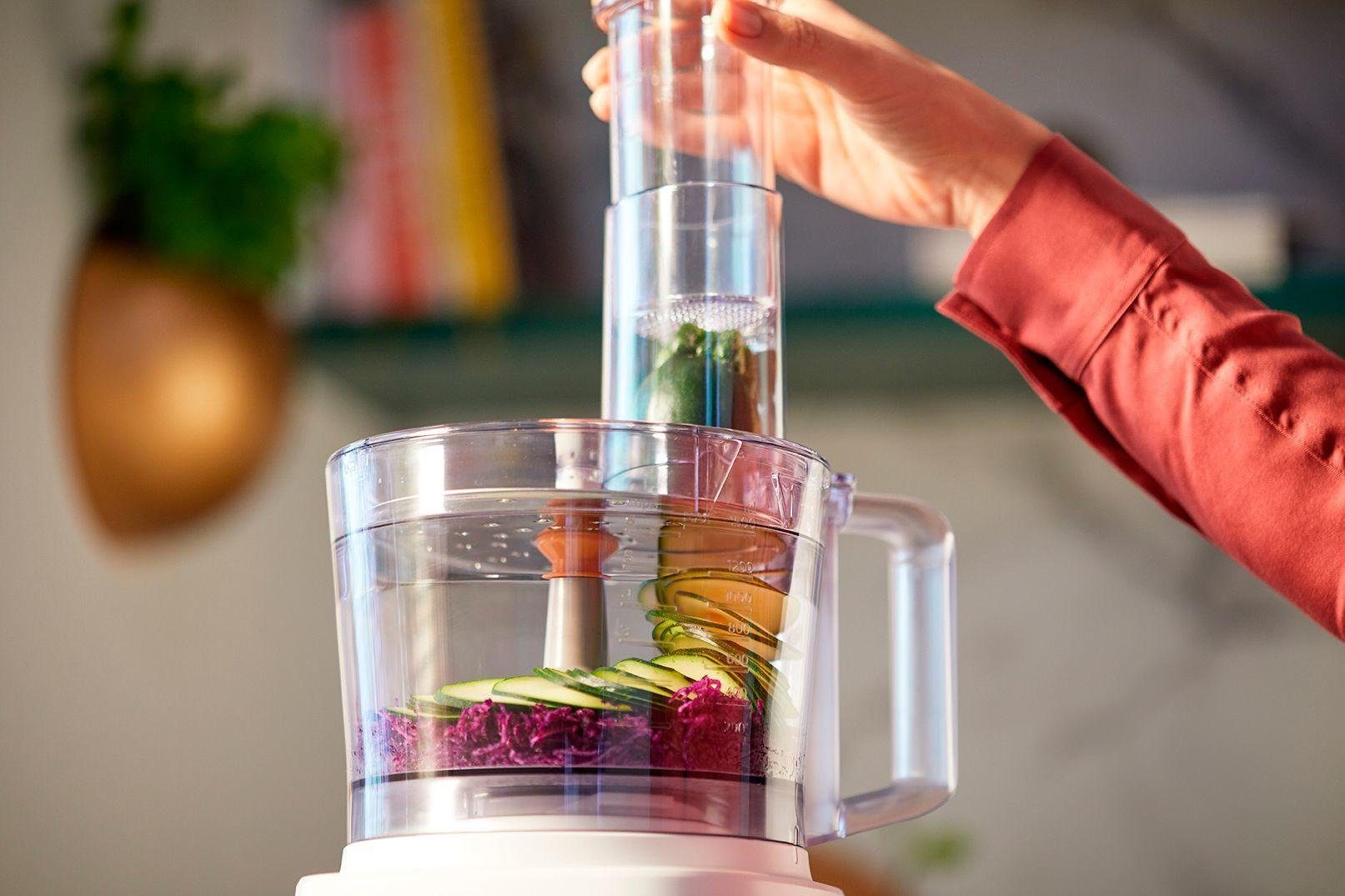 Philips Kompakt-Küchenmaschine, 700 W, 1,50 l Schüssel, 2 Geschwindigkeitsstufen, S-Messer, Emulgier-Werkzeug