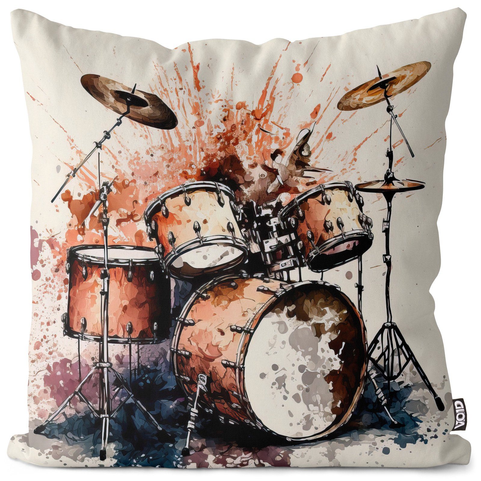 VOID Kissenbezug, (1 Stück), Schlagzeug Schlagzeuger Band Schlagzeuger Band Rockstar trommel Konze