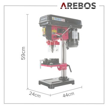 Arebos Tischbohrmaschine »mit integriertem Positionslaser, 500 W, 5 Geschwindigkeitsstufen«, 230 - 240 V, max. 2500,00 U/min, (Set), Schallleistungspegel: 78,8 dB(A), Schalldruckpegel: 68,4 dB(A)